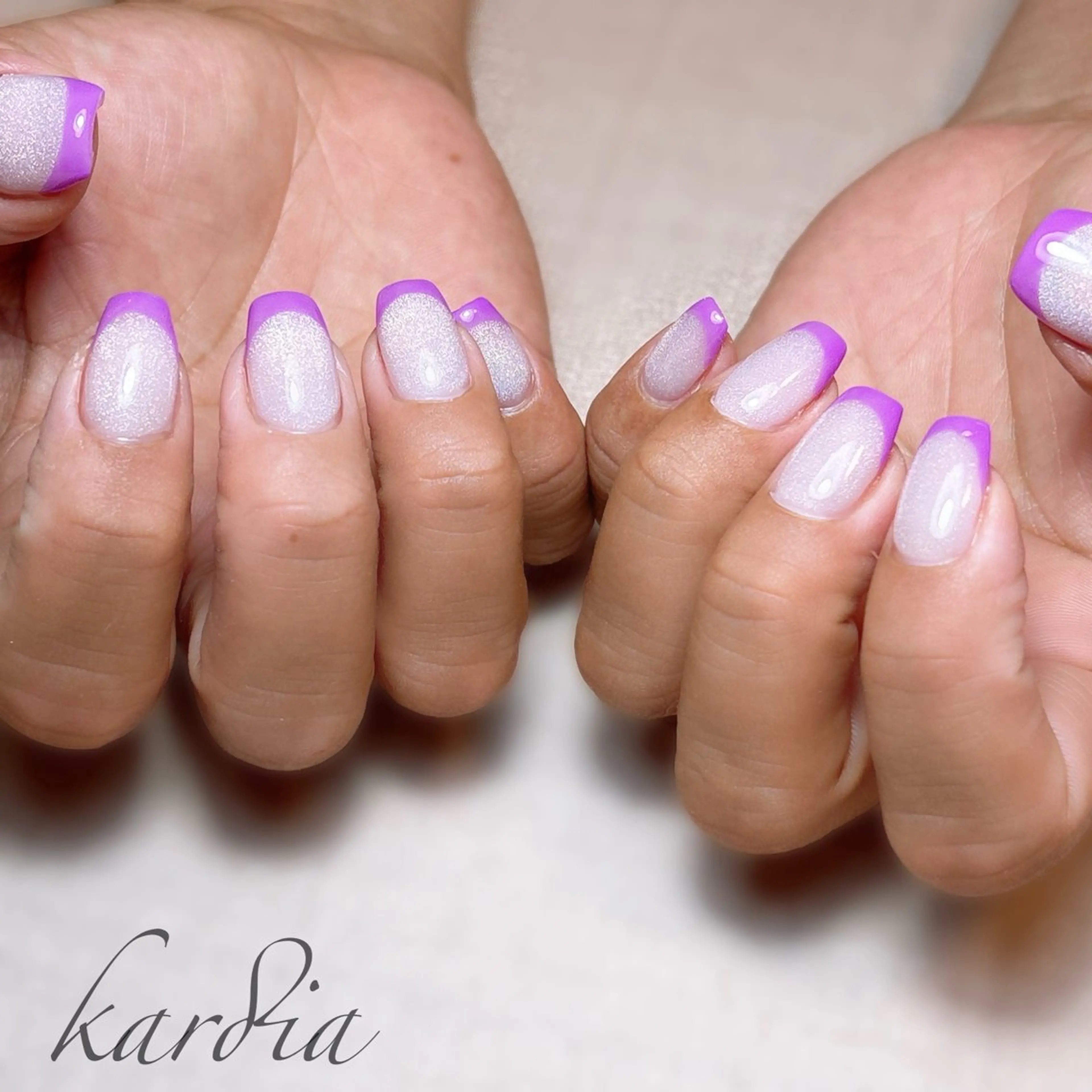 ネイル ハンドネイル καρδιά -ｶﾙﾃﾞｨｱ-のネイルデザイン