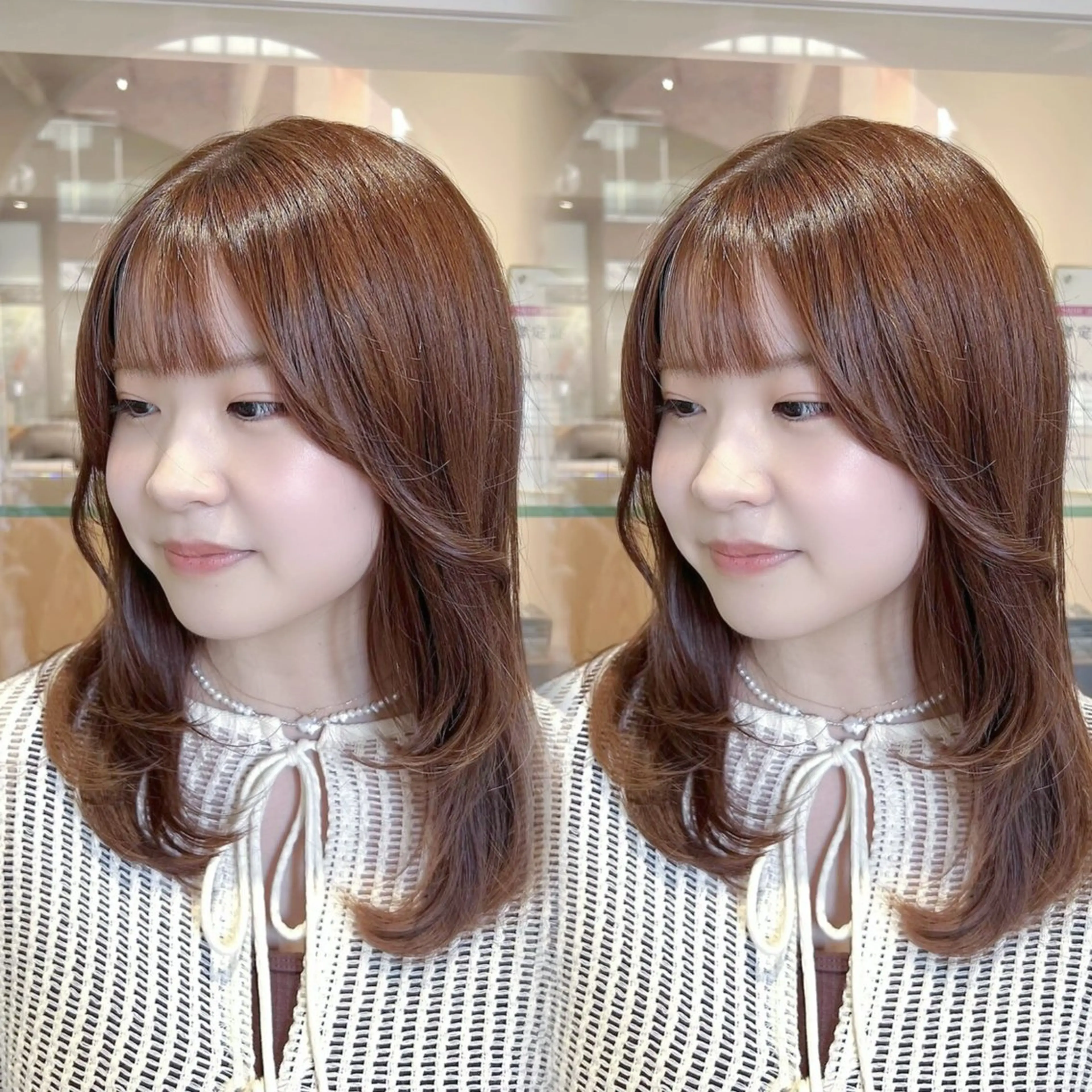 セミロング カット ヘアカラー 透明感カラー💎✨/ 西中島/KUREAのヘアスタイル