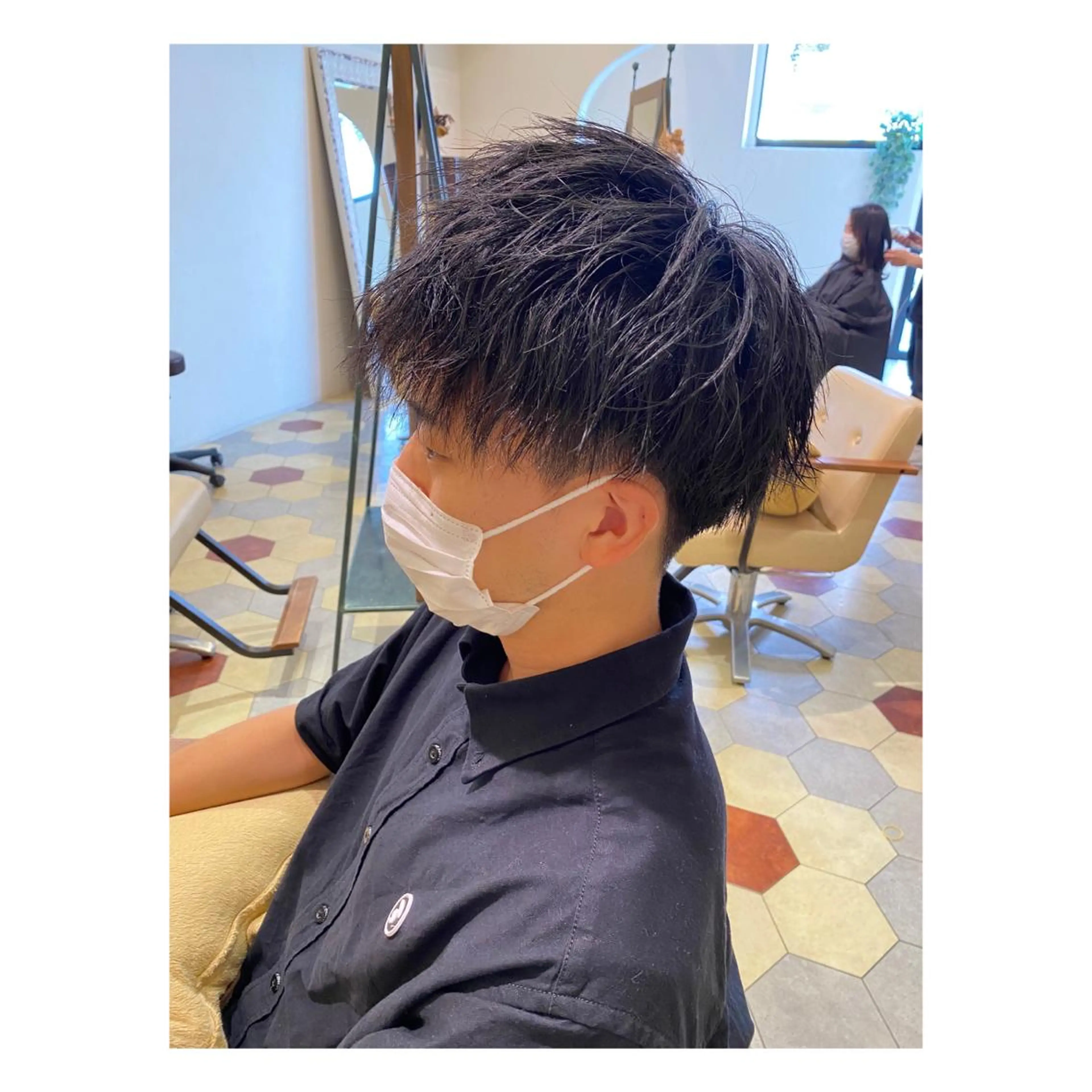 パーマ メンズ カット パーマ 菊池大一 溝の口パーマのヘアスタイル