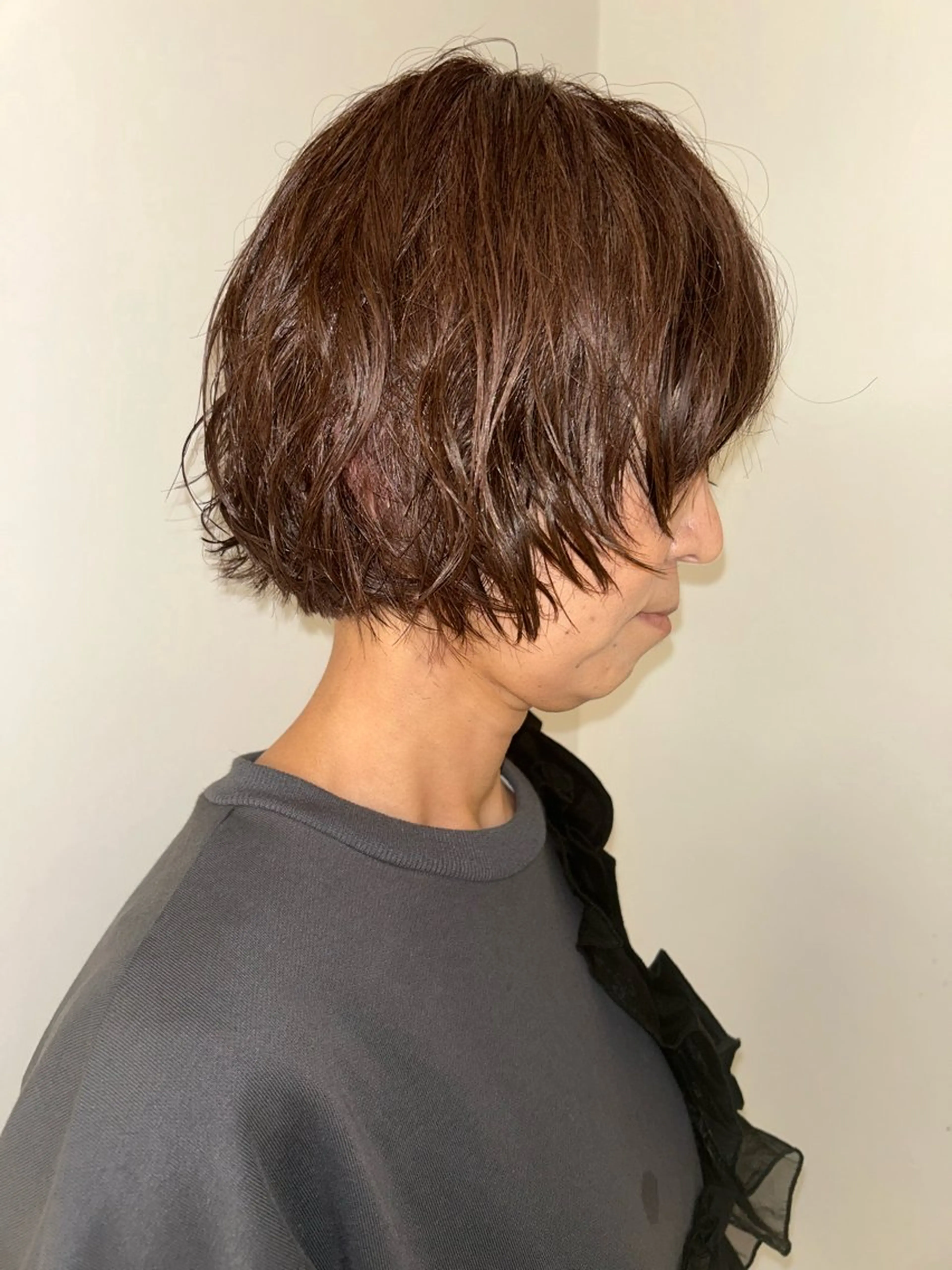 ミディアム カット ヘアカラー トリートメント ケアパーマ/ケアブリ ーチdaisukeのヘアスタイル