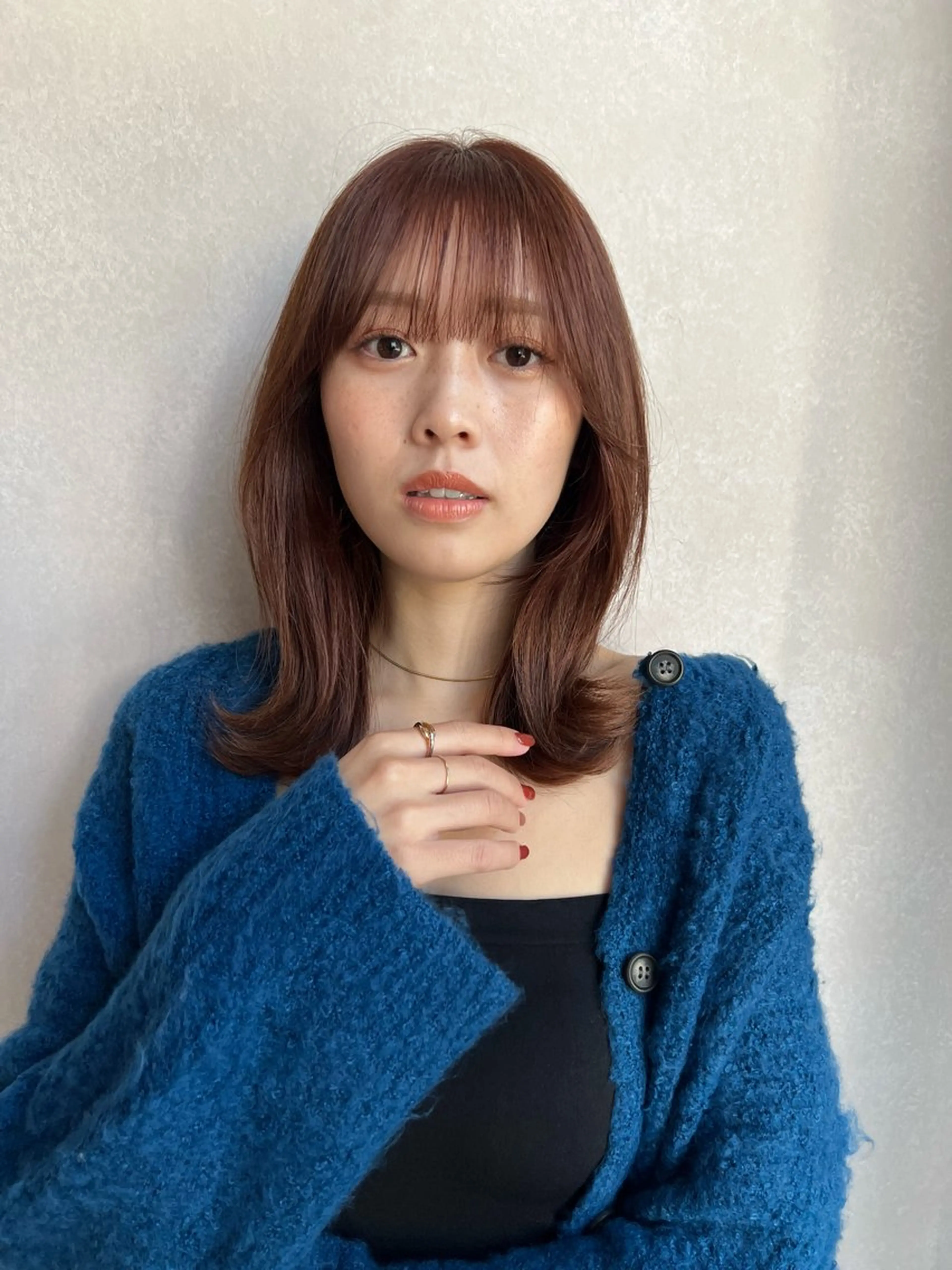 ミディアム レイヤーカット/ くびれヘア佐藤大空のヘアスタイル