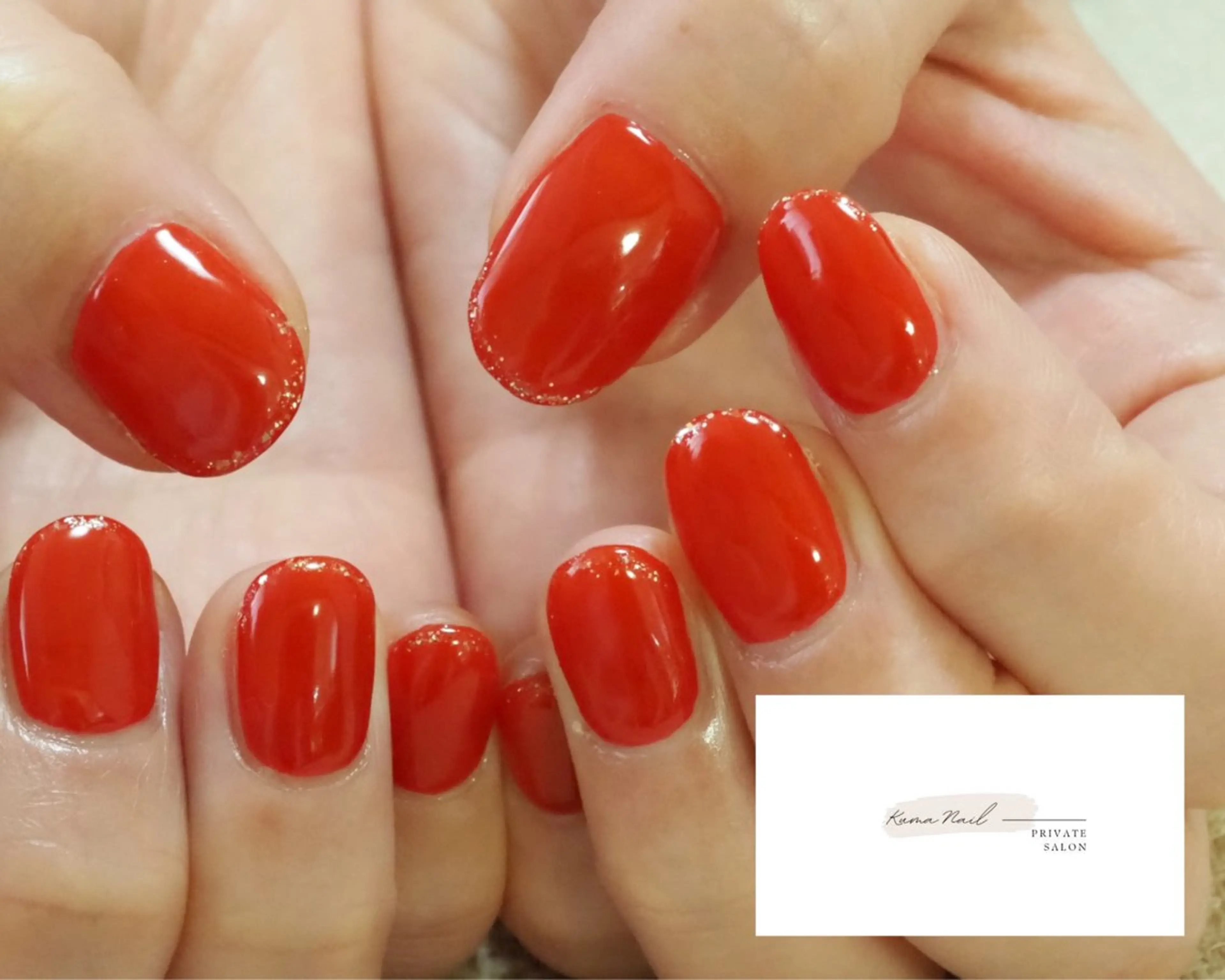 ネイル キラキラネイル ワンカラーネイル ショートネイル シンプルネイル 藤が丘/守山/長久手 Kuma Nailのネイルデザイン