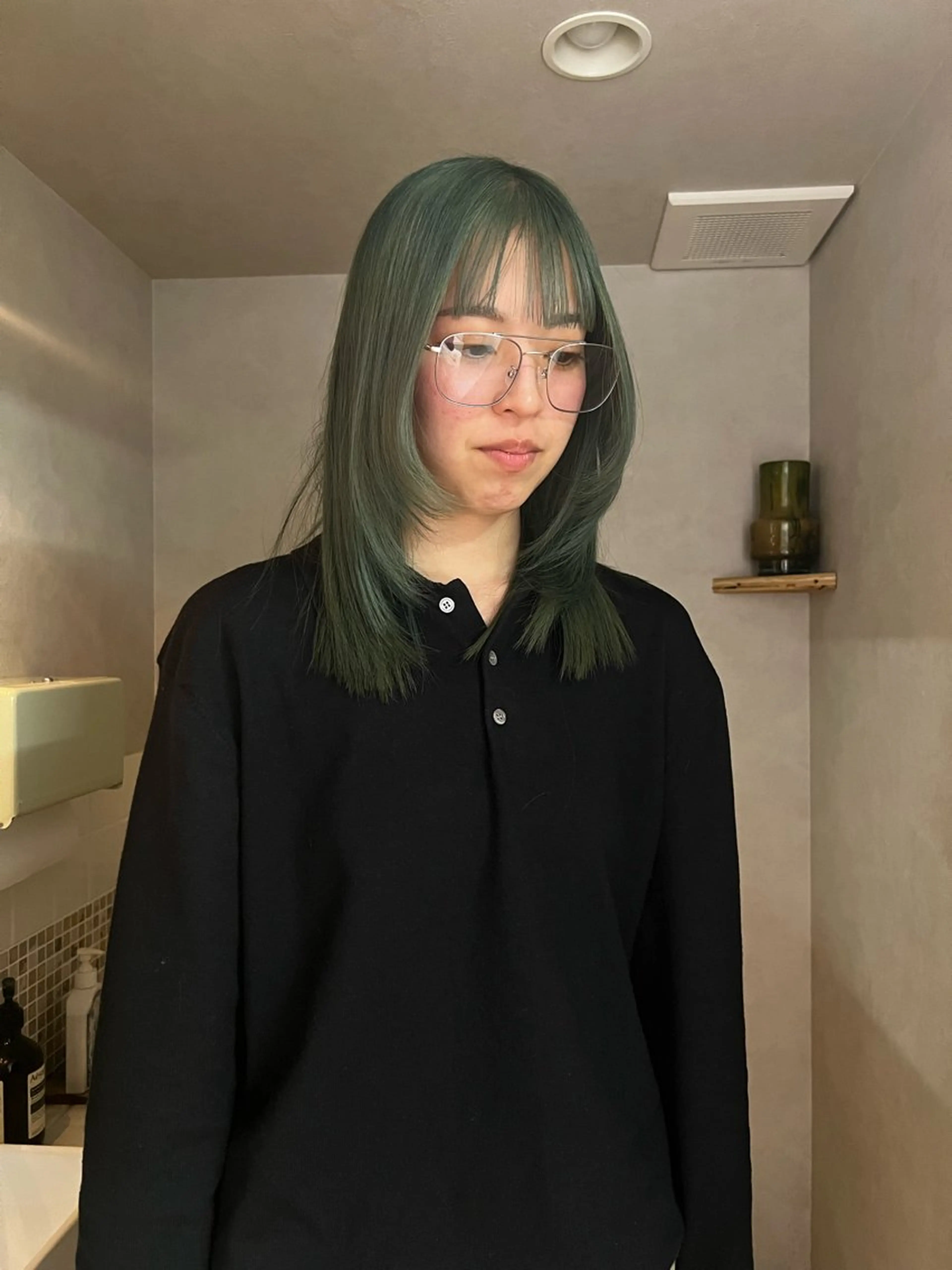 セミロング カラー nishido ハイライト/メンズのヘアスタイル