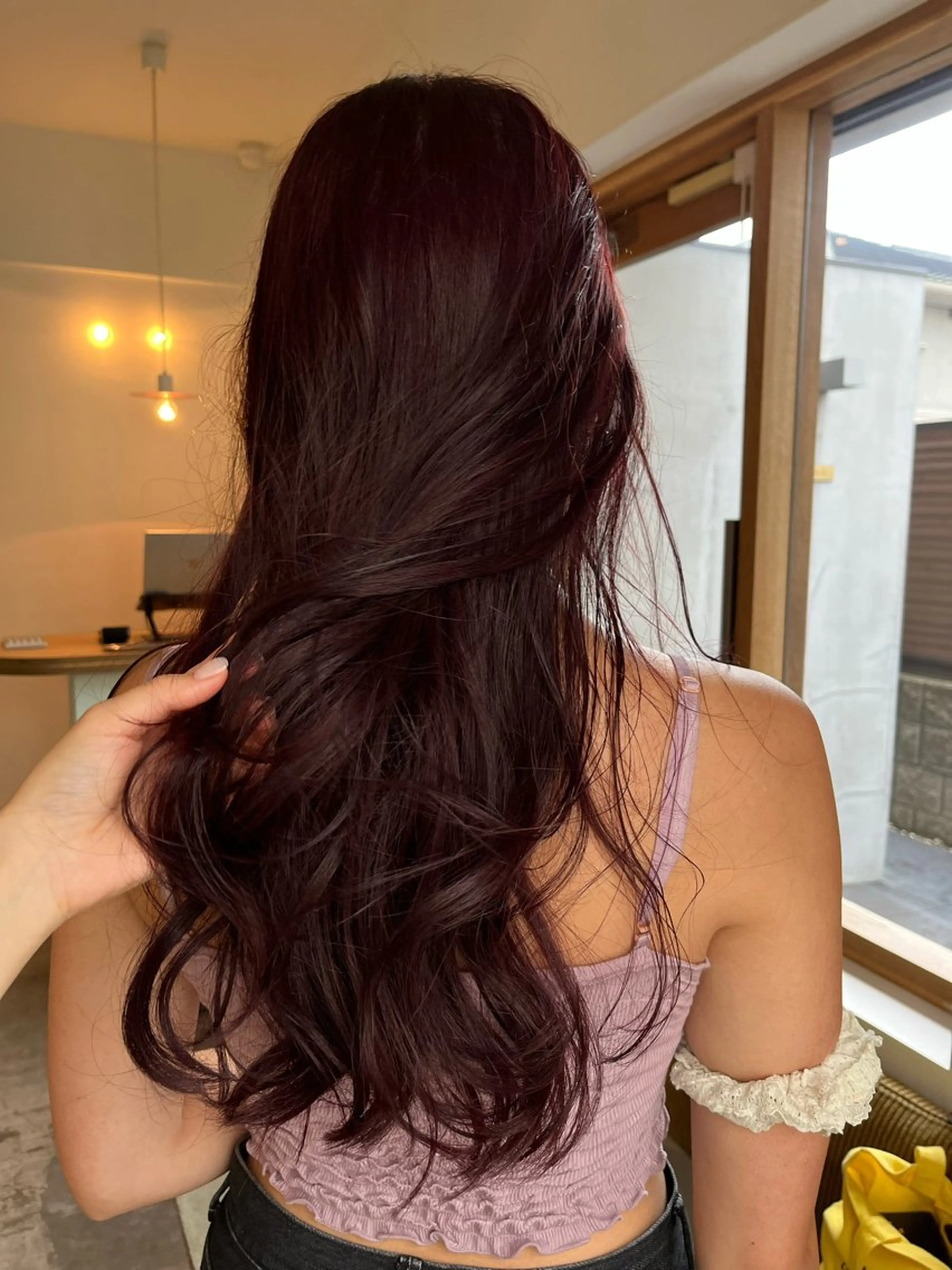 ロング カラー ブリーチ ダブルカラー ブリーチなしカラー YUI／レイヤー カット/透明感カラーのヘアスタイル