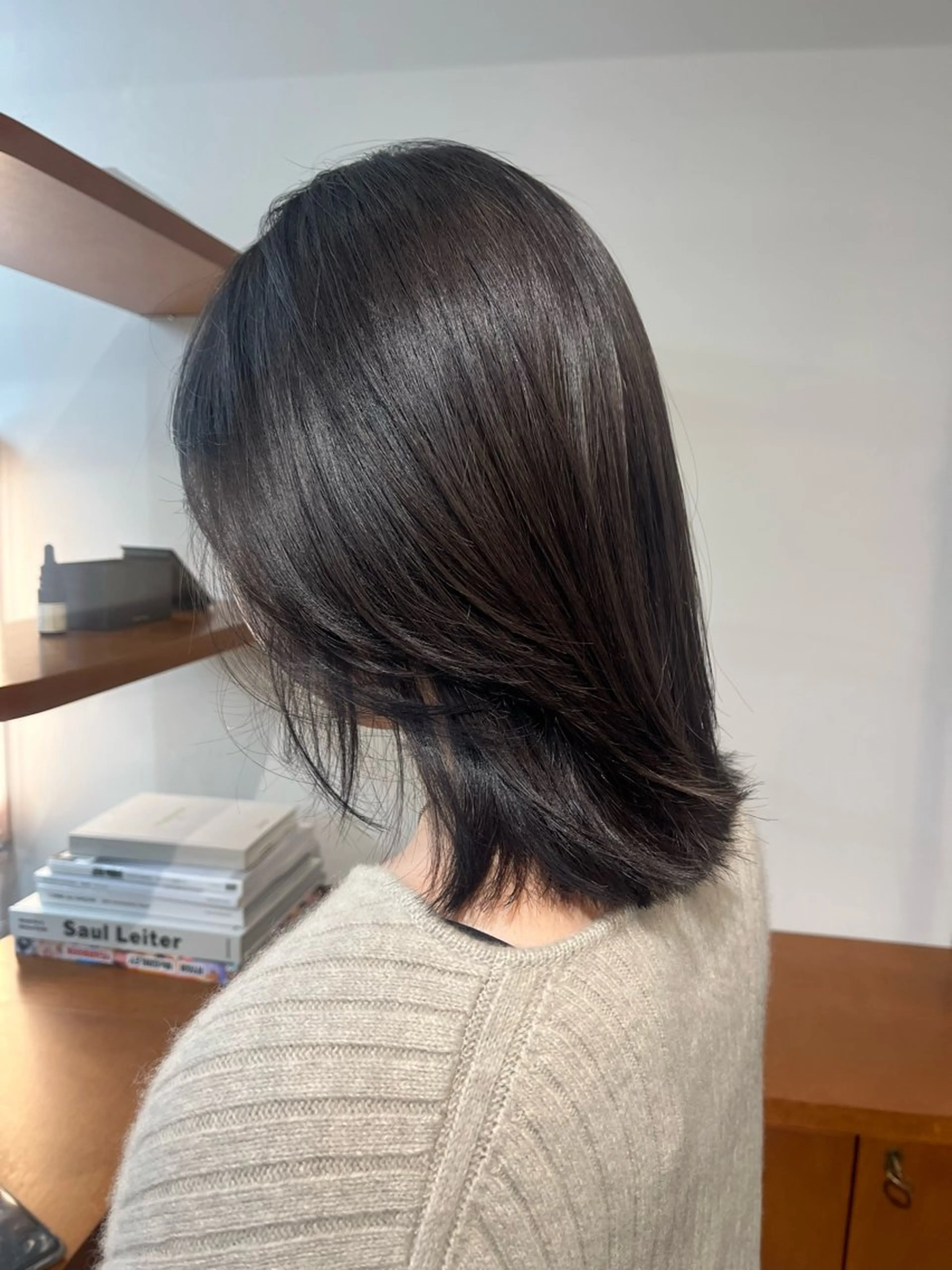 ミディアム カット ヘアカラー レイヤー/ケアパーマ /ニュアンス/モードのヘアスタイル