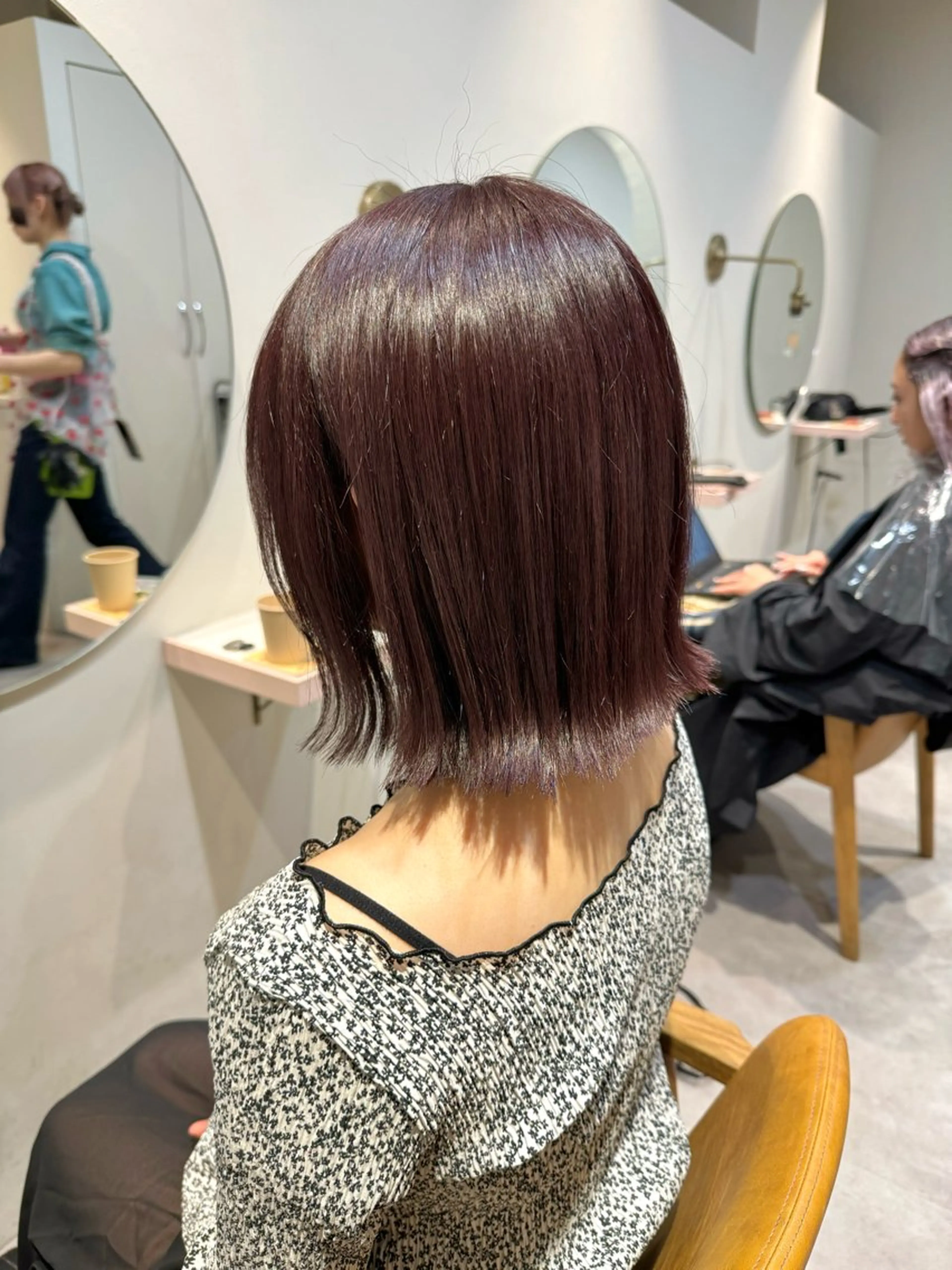 ショート カラー ブラウンカラー ピンクカラー ピンクブラウン roka所属・ayaka♡ 柔らかカラーのヘアスタイル