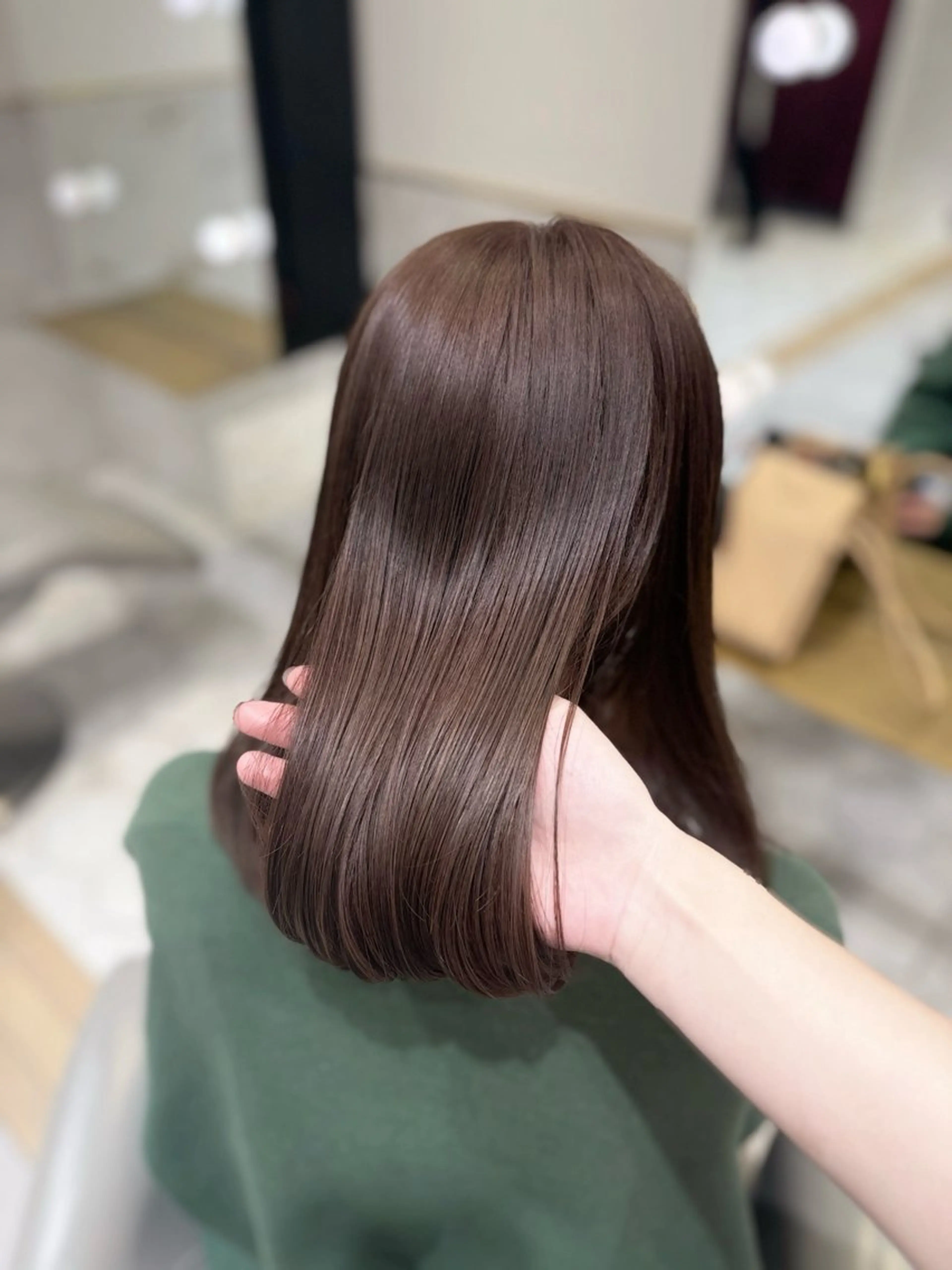 ミディアム カラー ブラウンカラー ヘアカラー costes 今井芽依のヘアスタイル