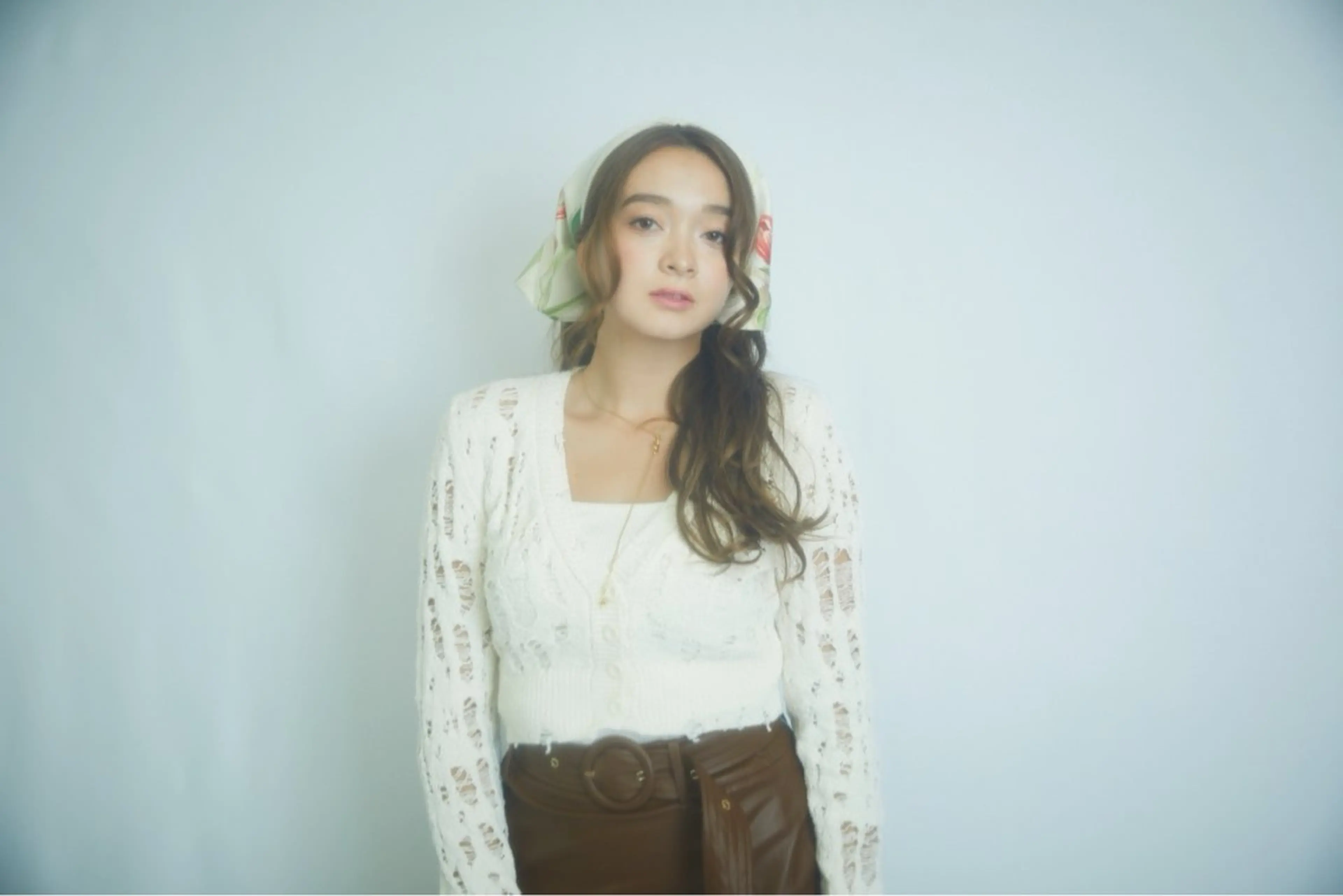 ロング ヘアアレンジ 韓国ナチュラル・ ベージュ/落合夏希のヘアスタイル