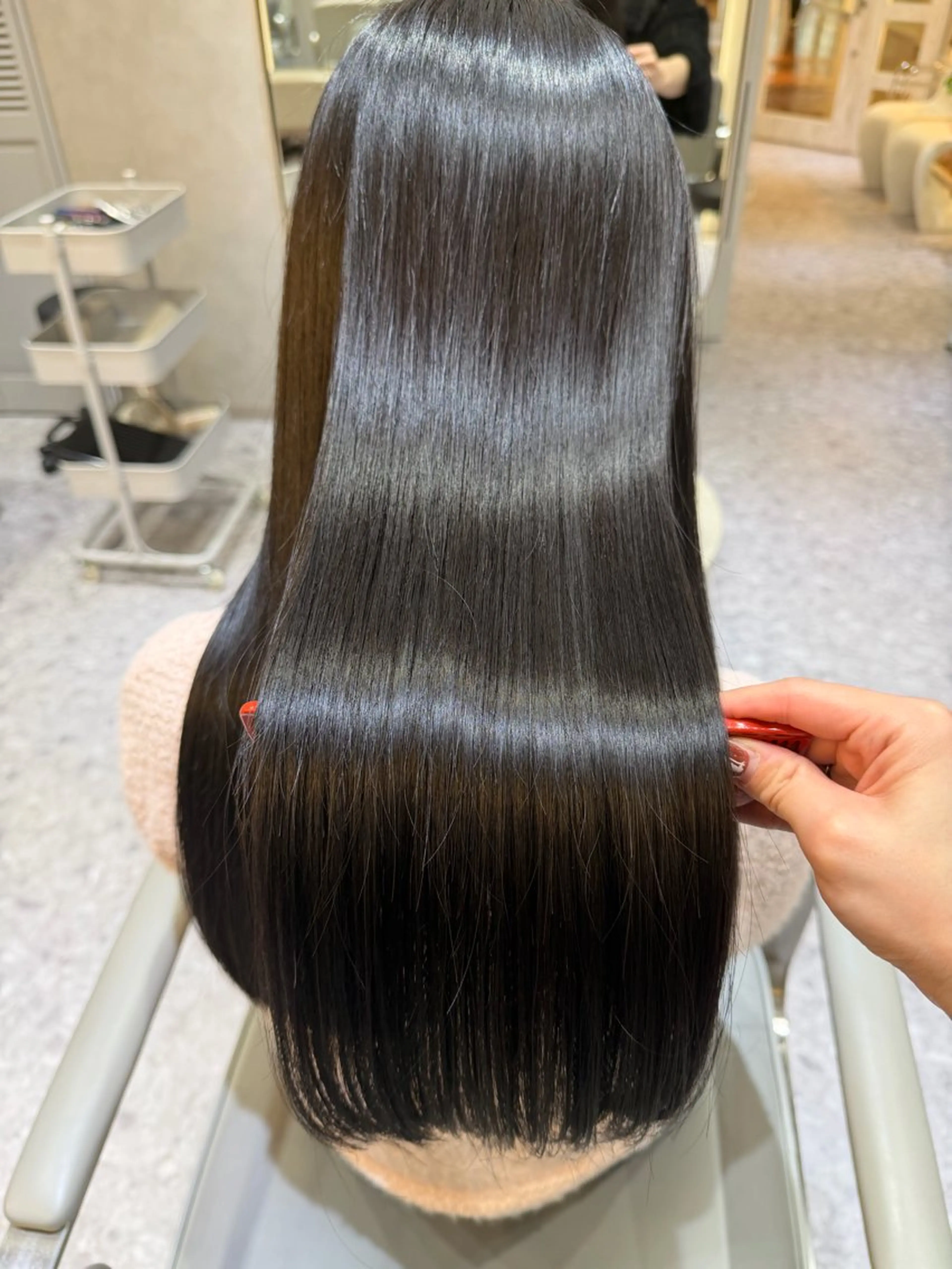 ロング カット 縮毛矯正 トリートメント 🎀髪質改善/艶髪/ 艶カラー🎀浅田涼風のヘアスタイル