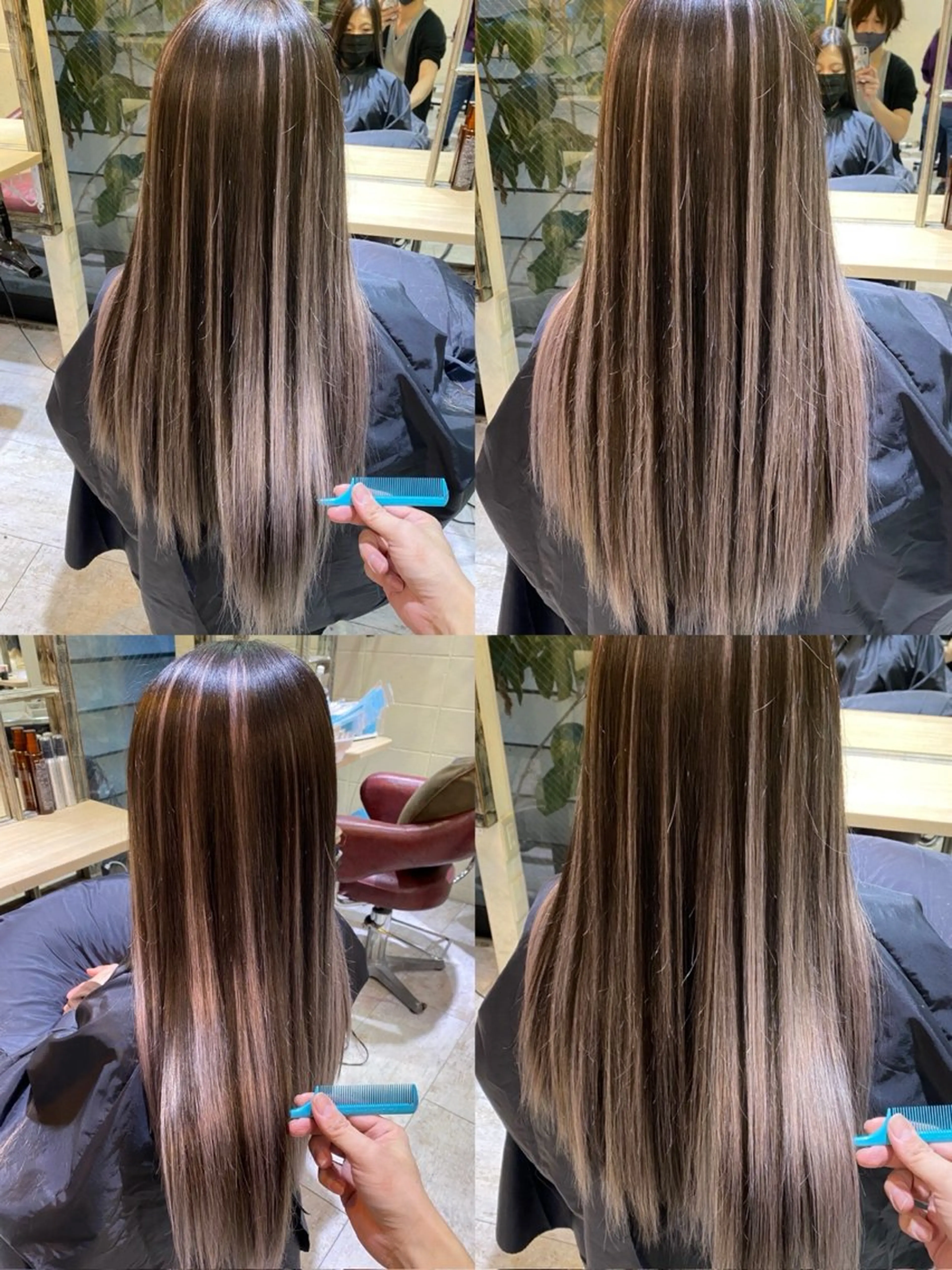 ロング カラー タケ ウチのヘアスタイル