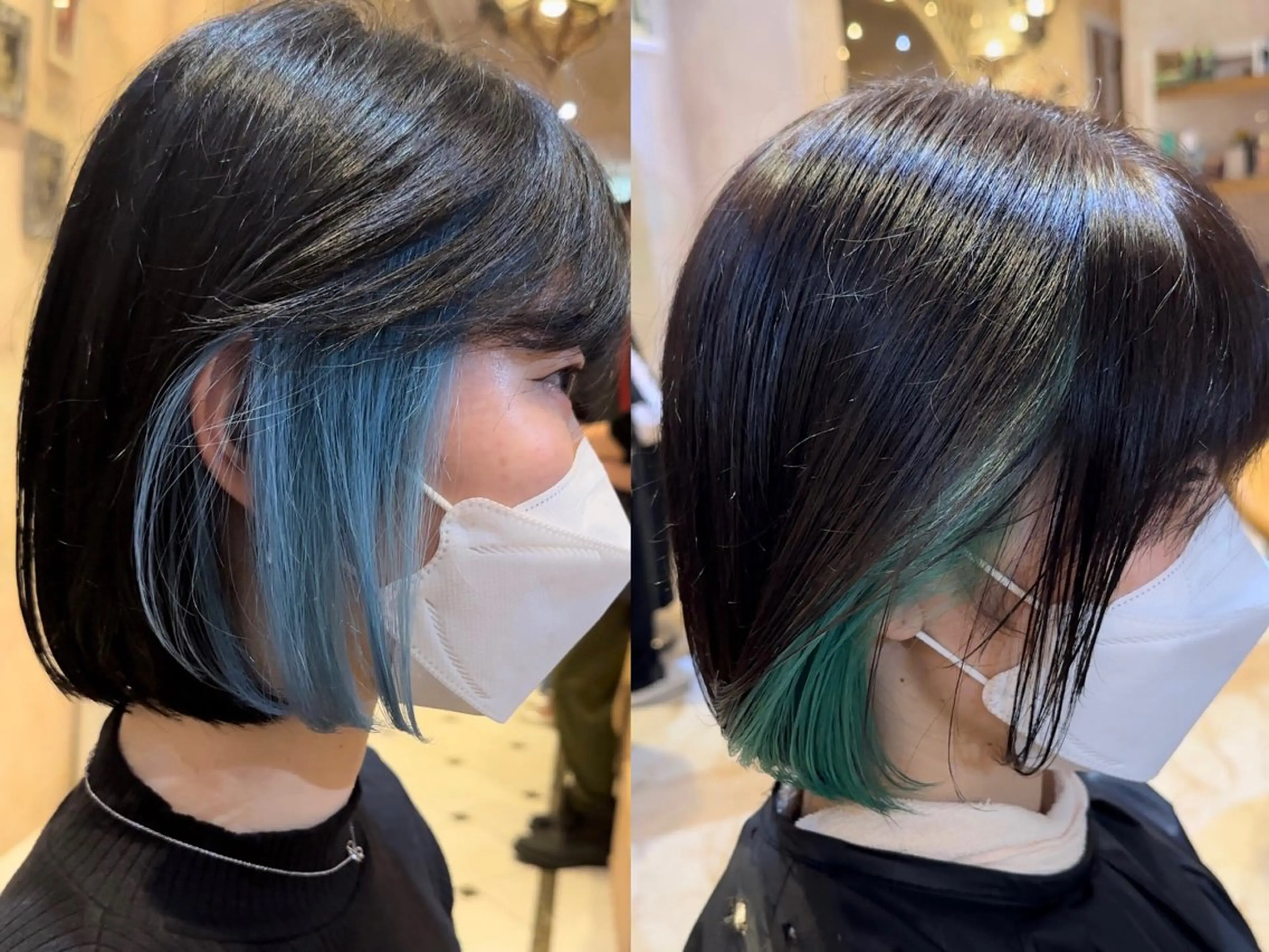 ショート ボブ カット ヘアカラー トリートメント ブリーチなしダブル カラー縮毛矯正　下野のヘアスタイル