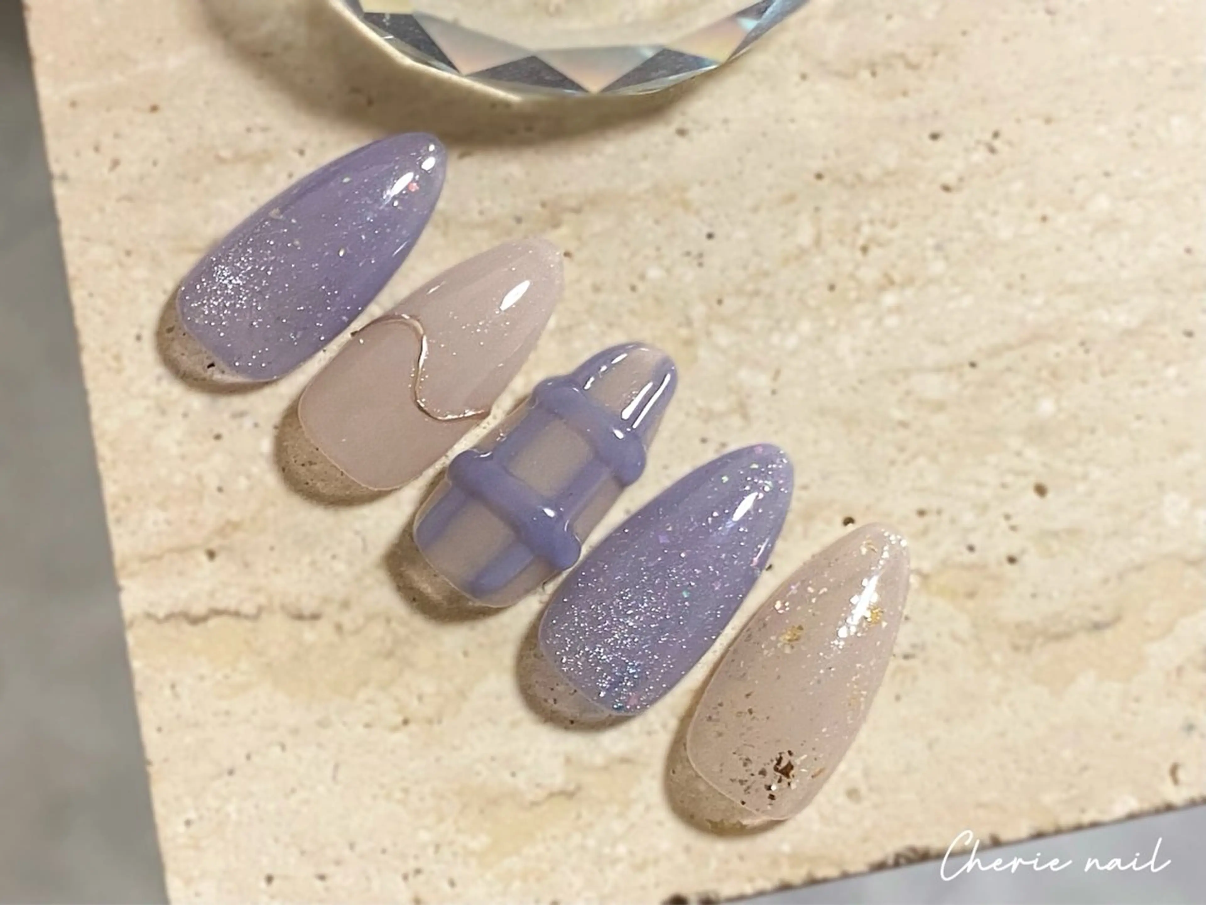 ネイル ジェルネイル マグネットネイル ミラーネイル ニュアンスネイル ぷっくりネイル ハンドネイル Cherienail yunaのネイルデザイン