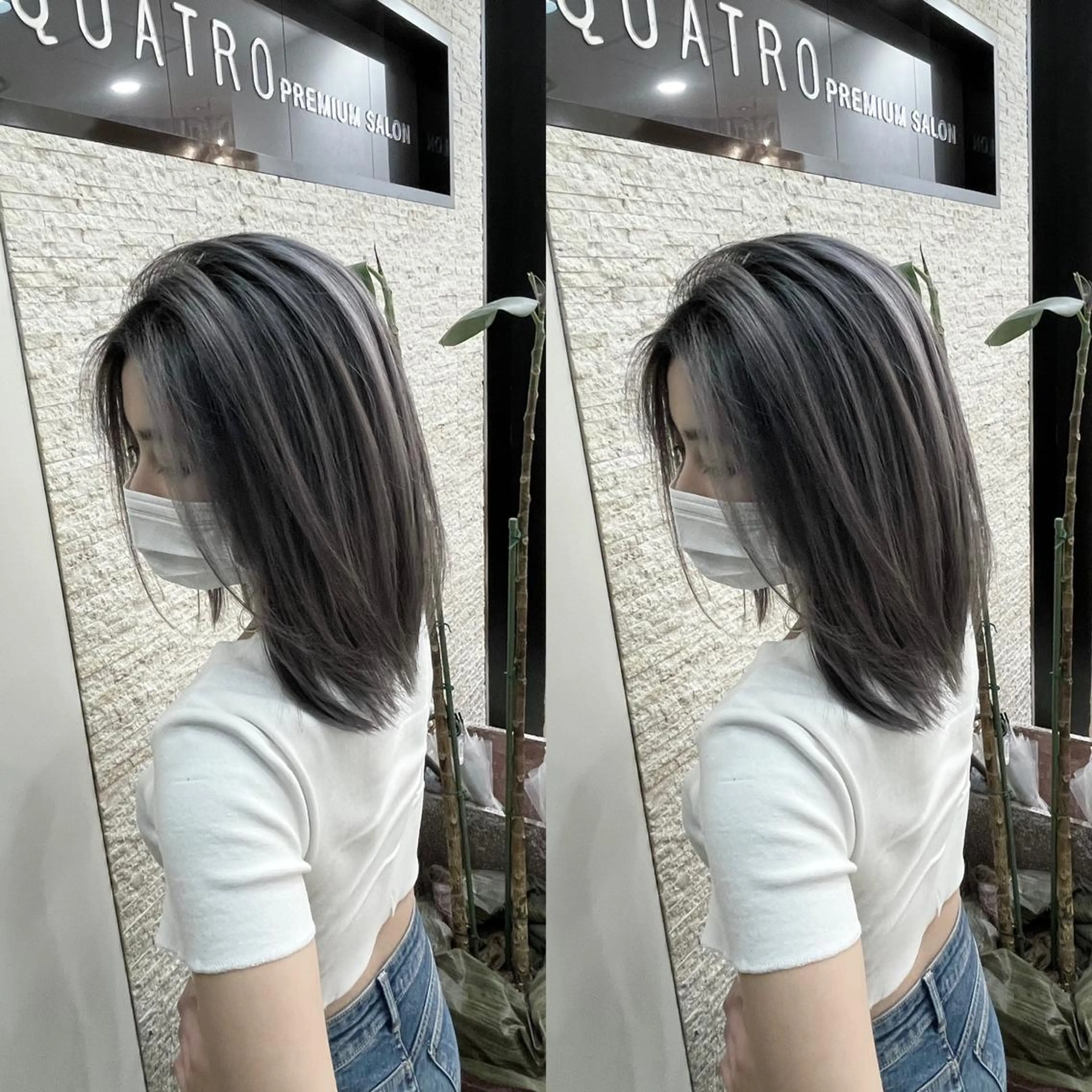 ミディアム ヘアカラー トリートメント Y Uのヘアスタイル