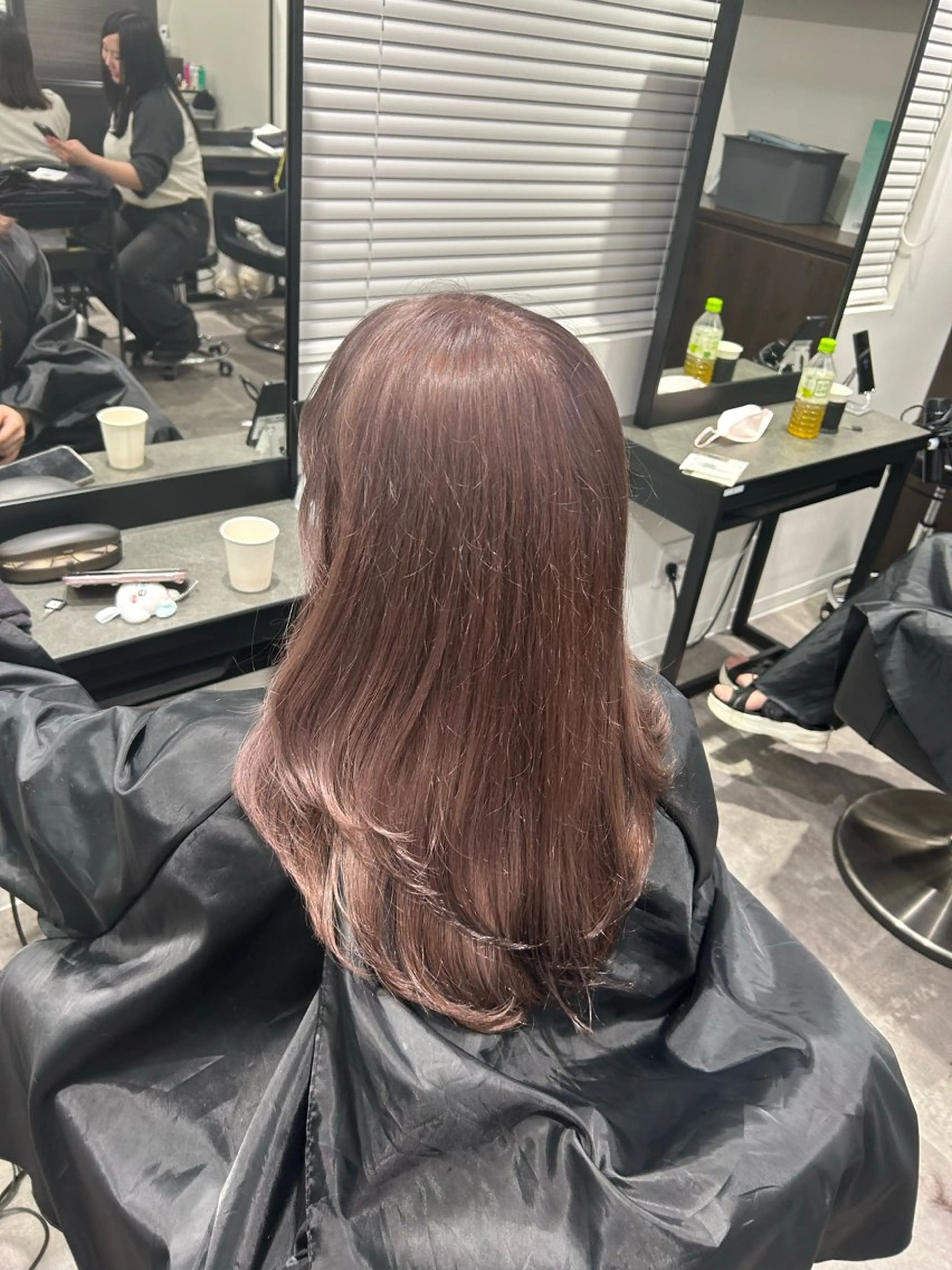 セミロング カラー ヘアアレンジ ブリーチ ケアブリーチ ダブルカラー 髪質改善 トリートメント カット ヘアカラー トリートメント ヘアセット 💎韓国/ レイヤー カット/ 暖色🫧のヘアスタイル