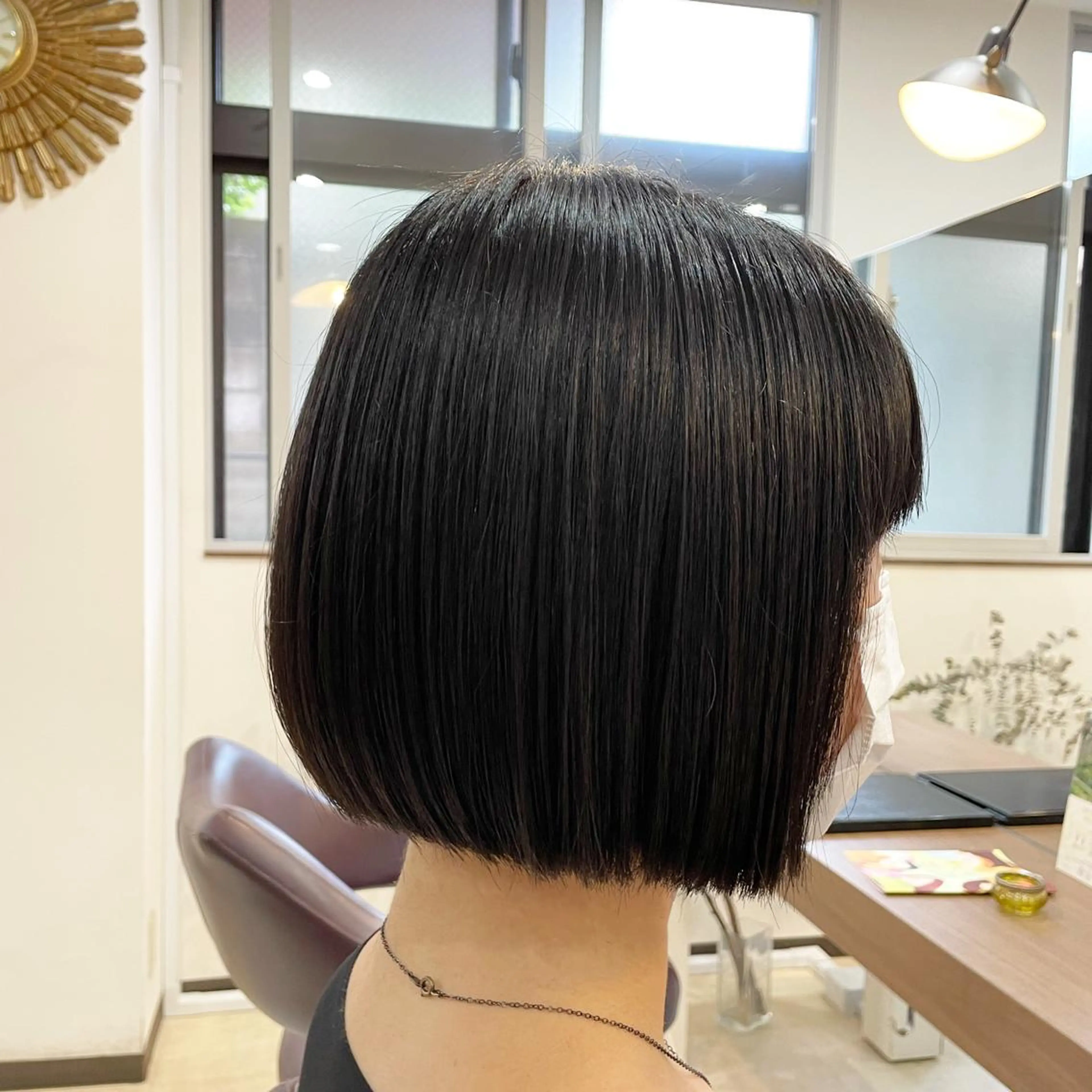 ミディアム 切りっぱなしボブ ボブ SOL .✂︎ 松永李帆のヘアスタイル