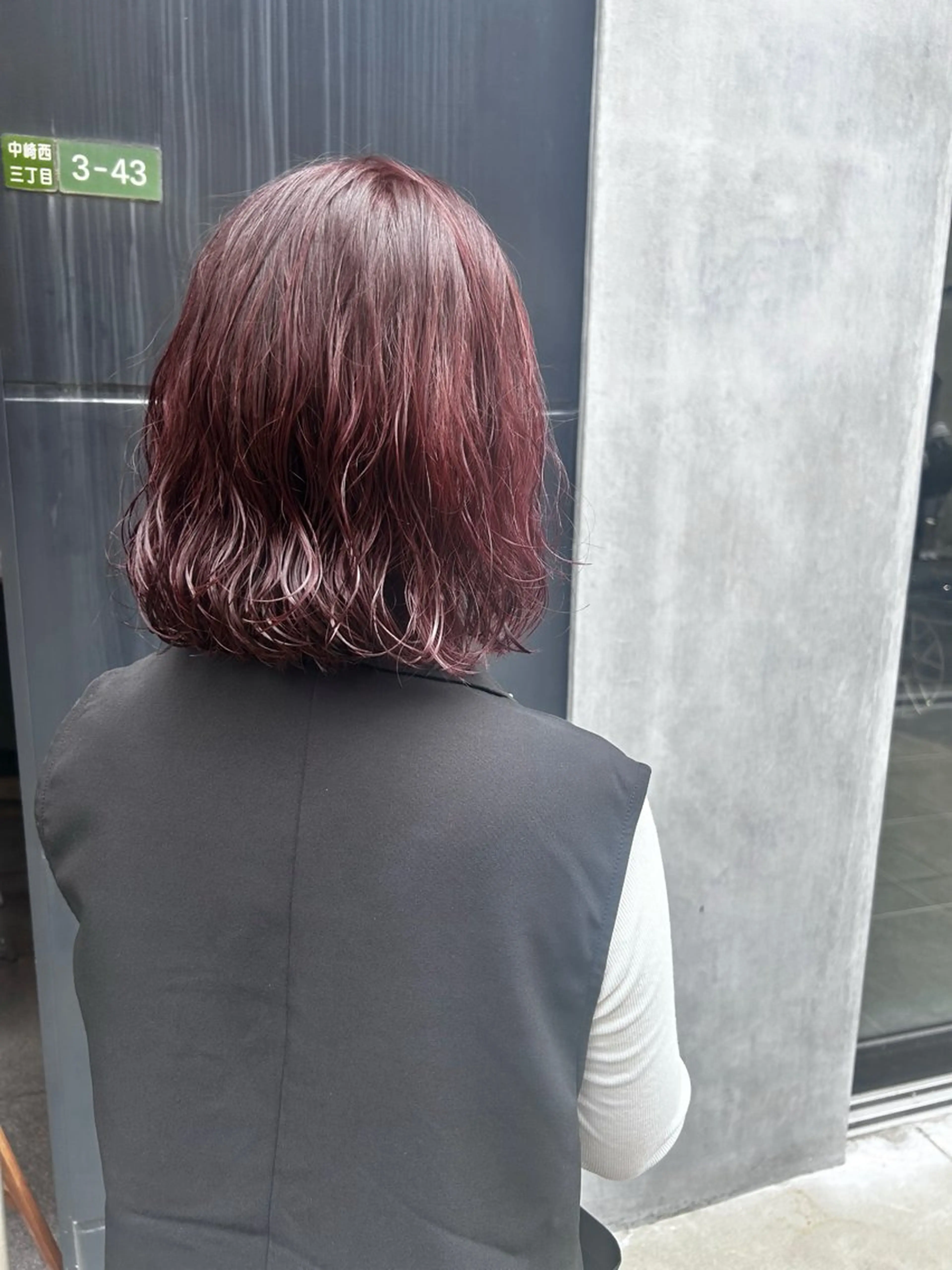ショート カラー パーマ ピンクカラー ♡ma ki♡のヘアスタイル