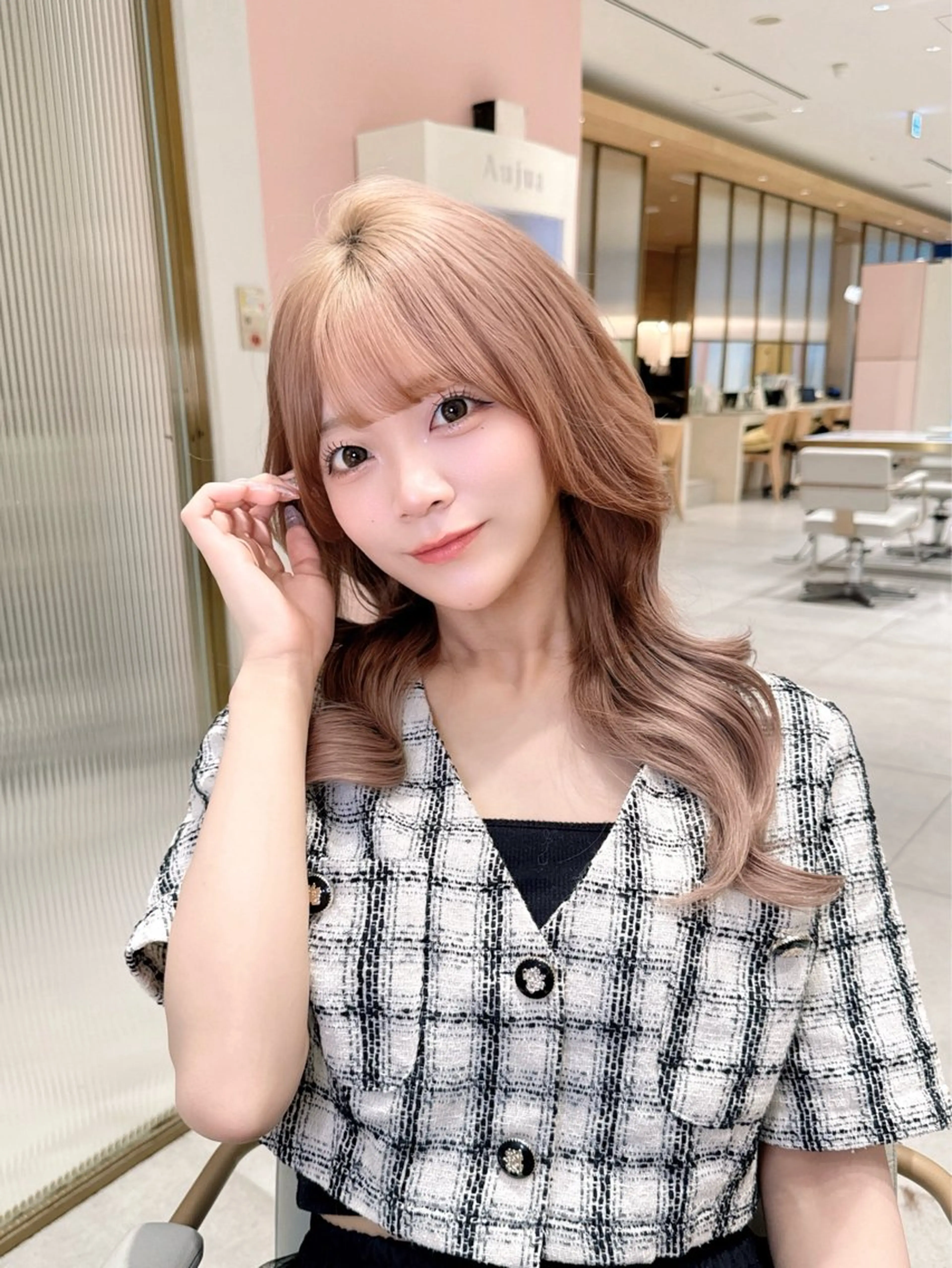 セミロング カラー カット トリートメント ヘッドスパ ヘアセット 韓国ヘア/レイヤー/ 顔まわり/りょーとのヘアスタイル