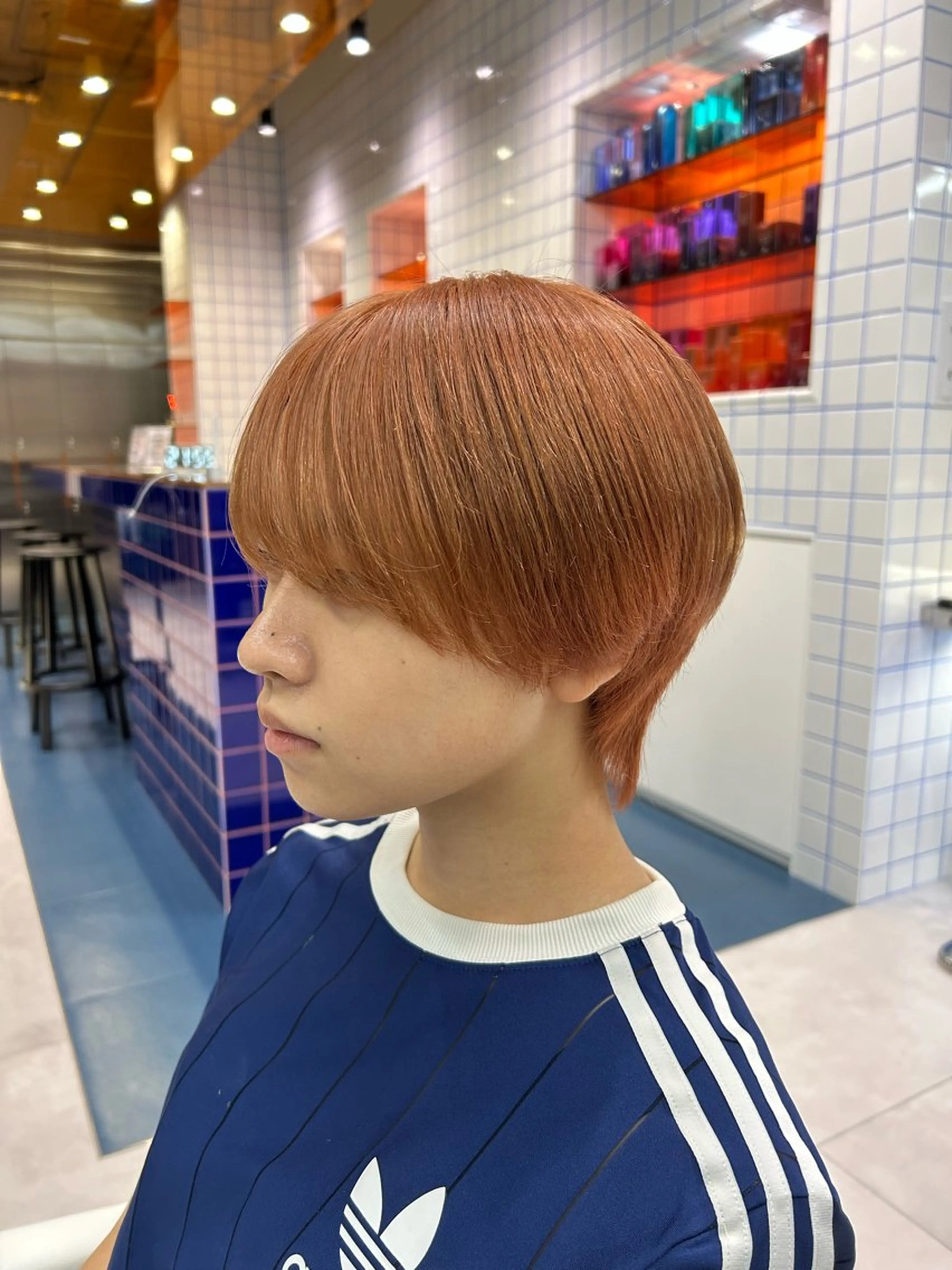 ショート カラー メンズ ヘアカラー ミルクティーベージュ /sara💛のヘアスタイル