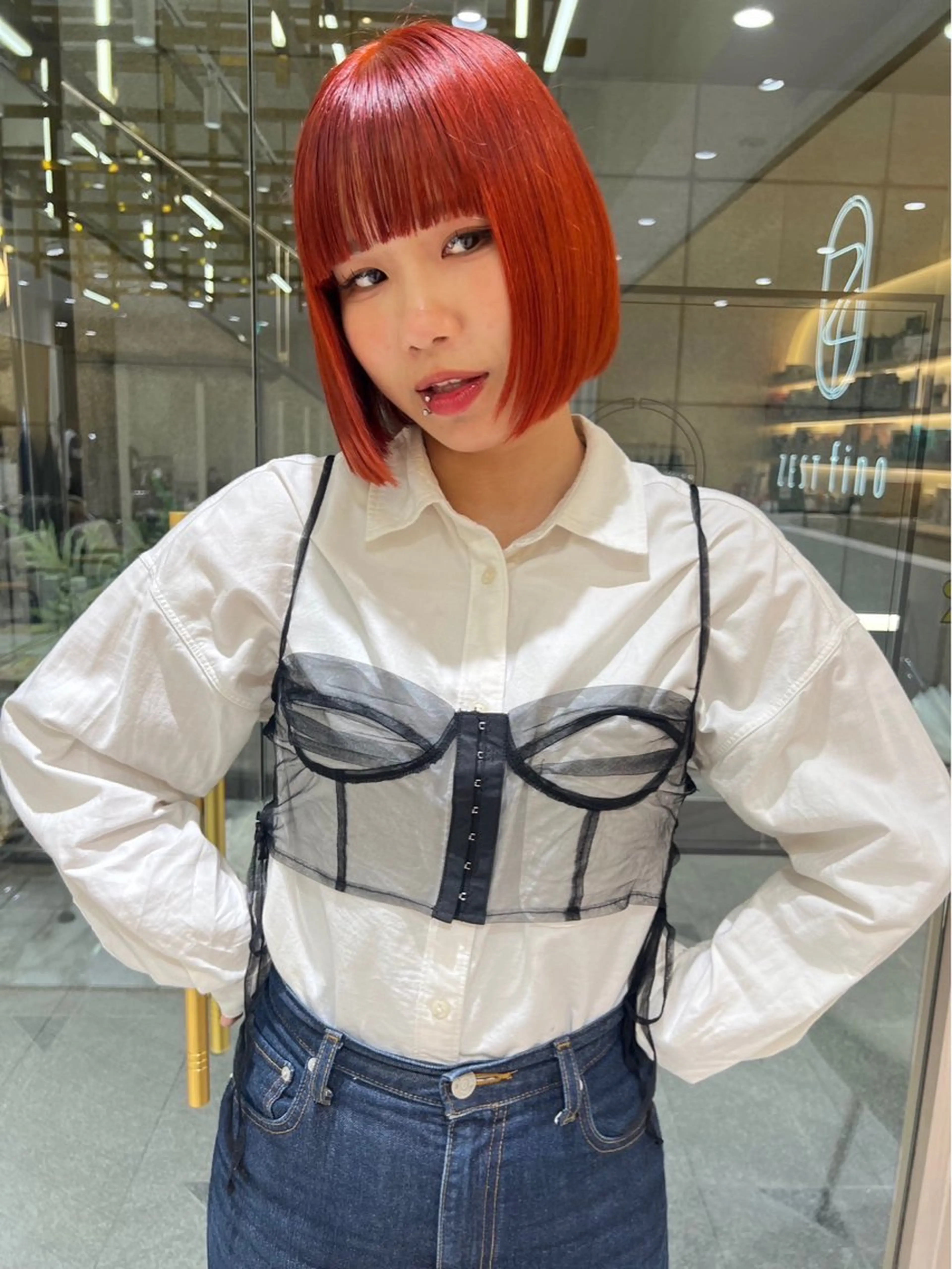 ショート カラー カット ヘアカラー トリートメント 酸スト/フェザー パーマ/三谷海斗のヘアスタイル