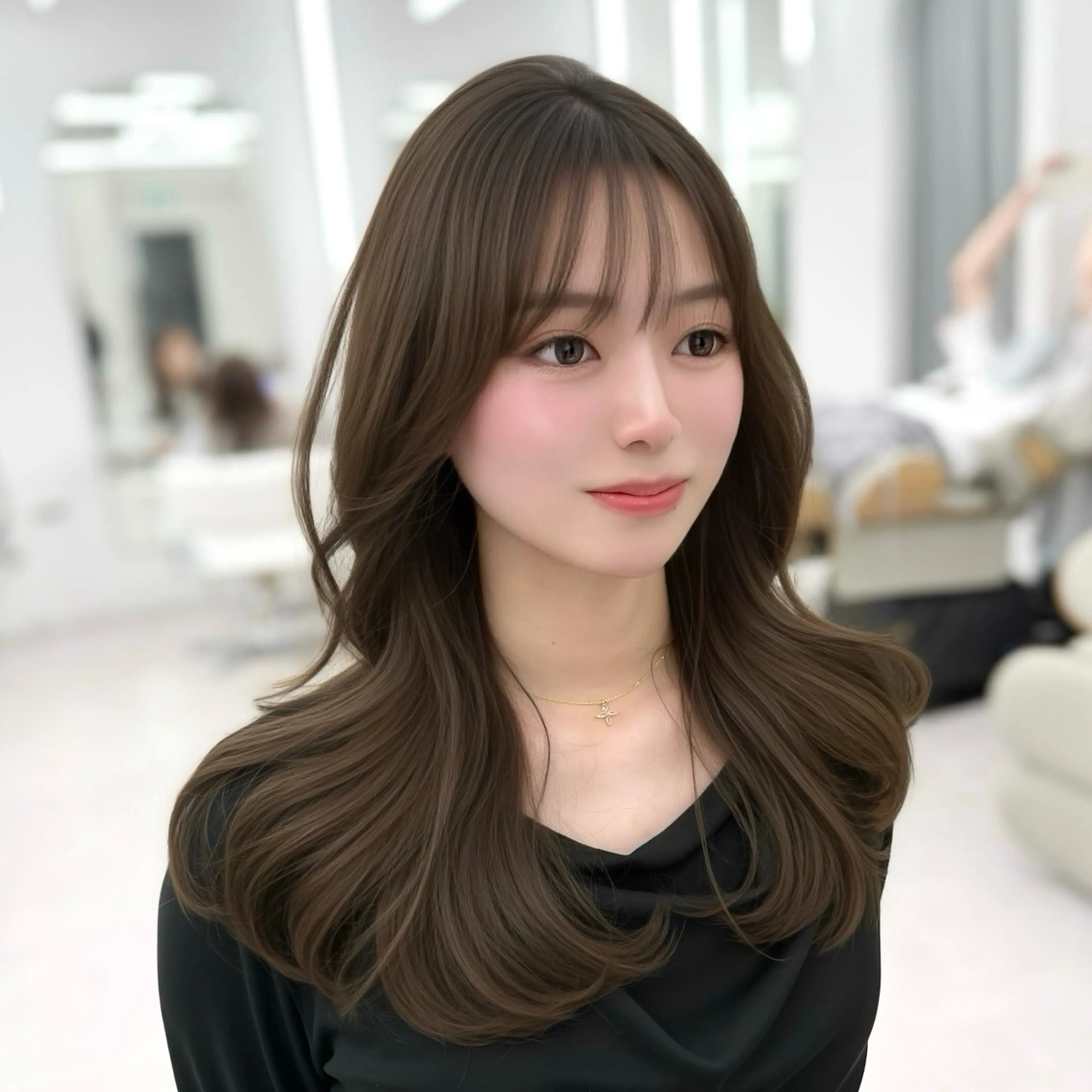 ロング カラー くびれヘア 髪質改善 韓国風ヘア レイヤーカット 似合わせカット カット ヘアカラー トリートメント 韓国ヘア🇰🇷× 髪質改善🫧テルのヘアスタイル