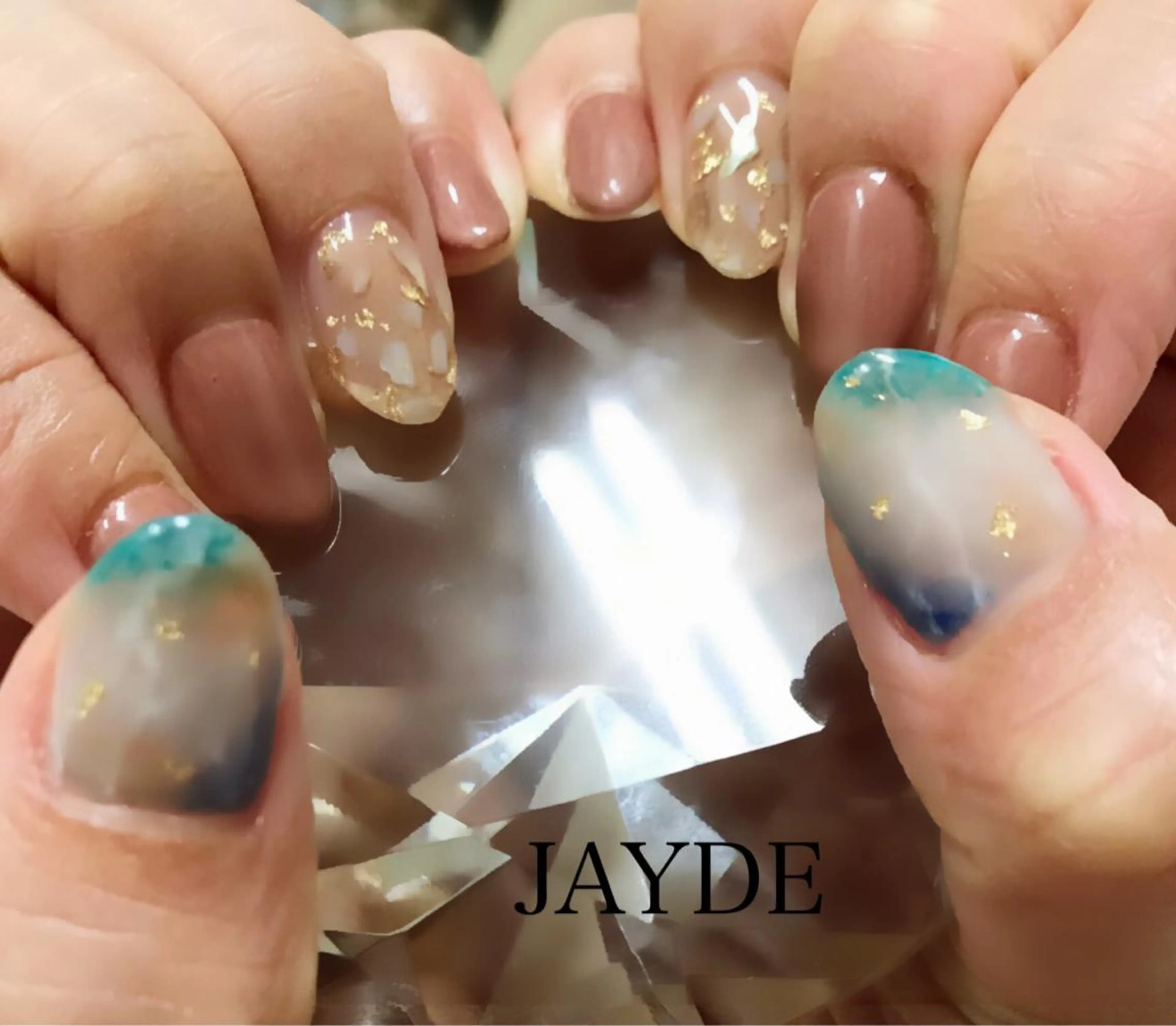 ネイル 大理石ネイル(マーブル) JAYDE ジェイドのマツエク・マツパデザイン