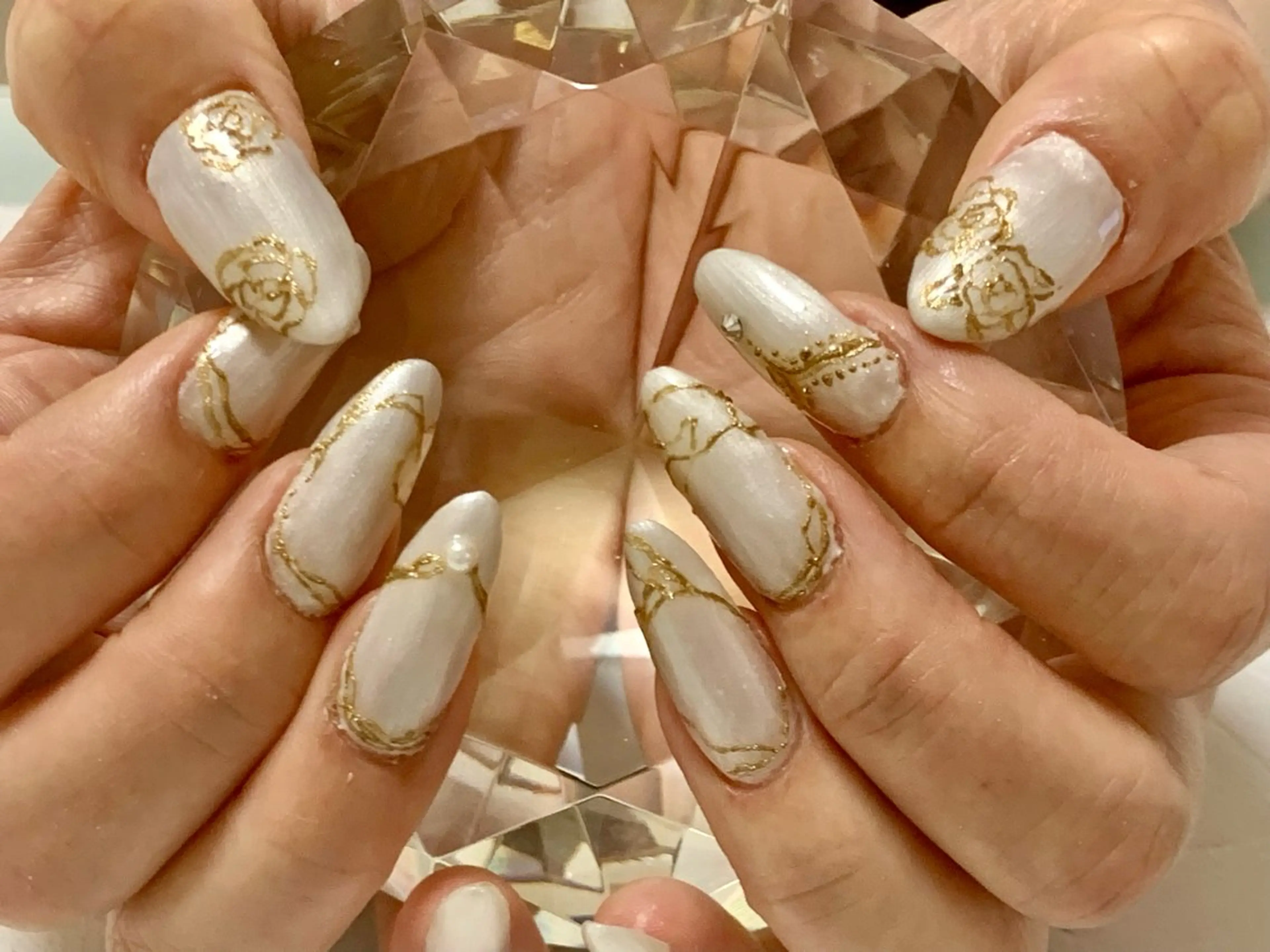 ネイル フラワーネイル レース noheanail YONEDAのネイルデザイン