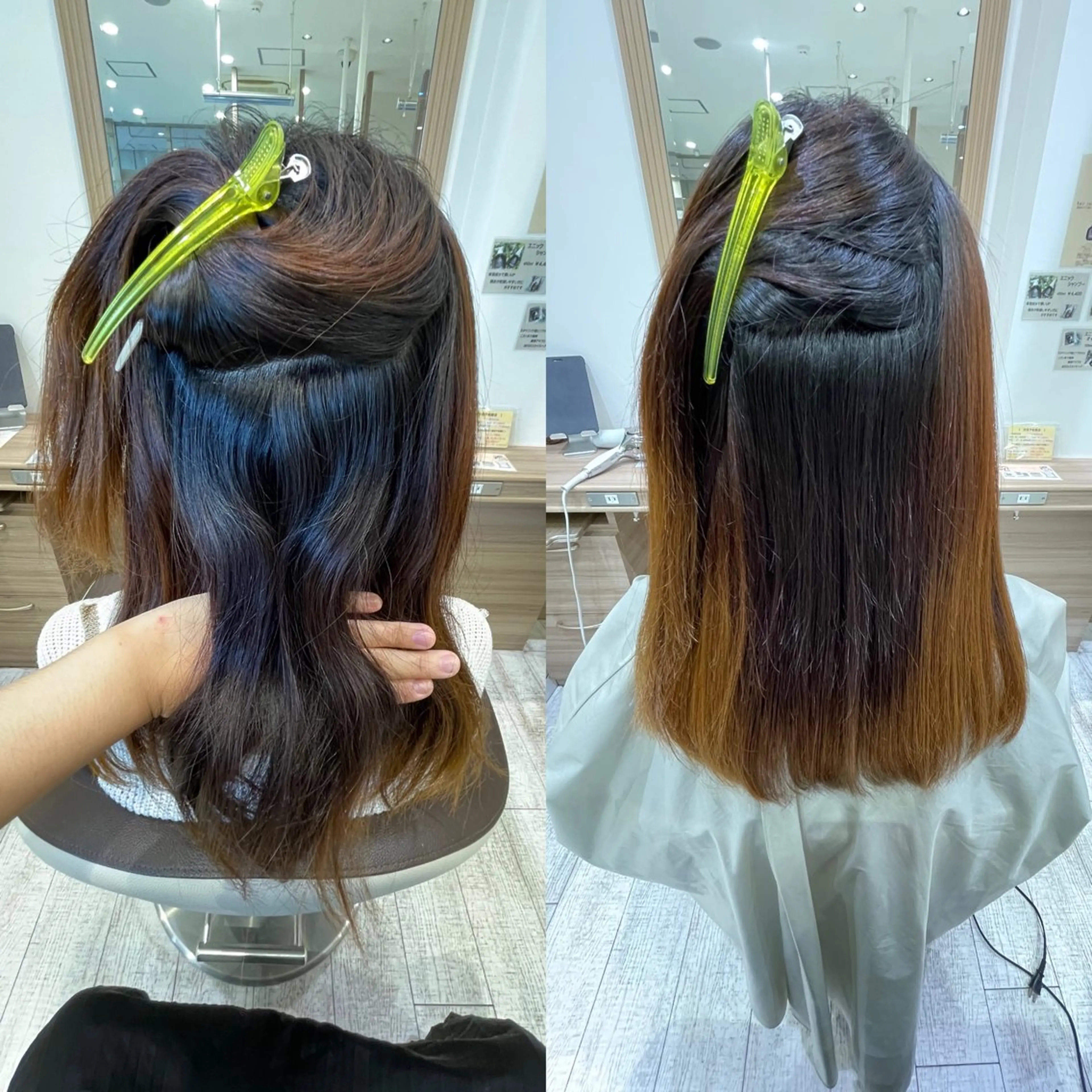 セミロング パーマ 髪質改善 縮毛矯正 トリートメント 縮毛矯正 トリートメント 加藤 未歩のヘアスタイル