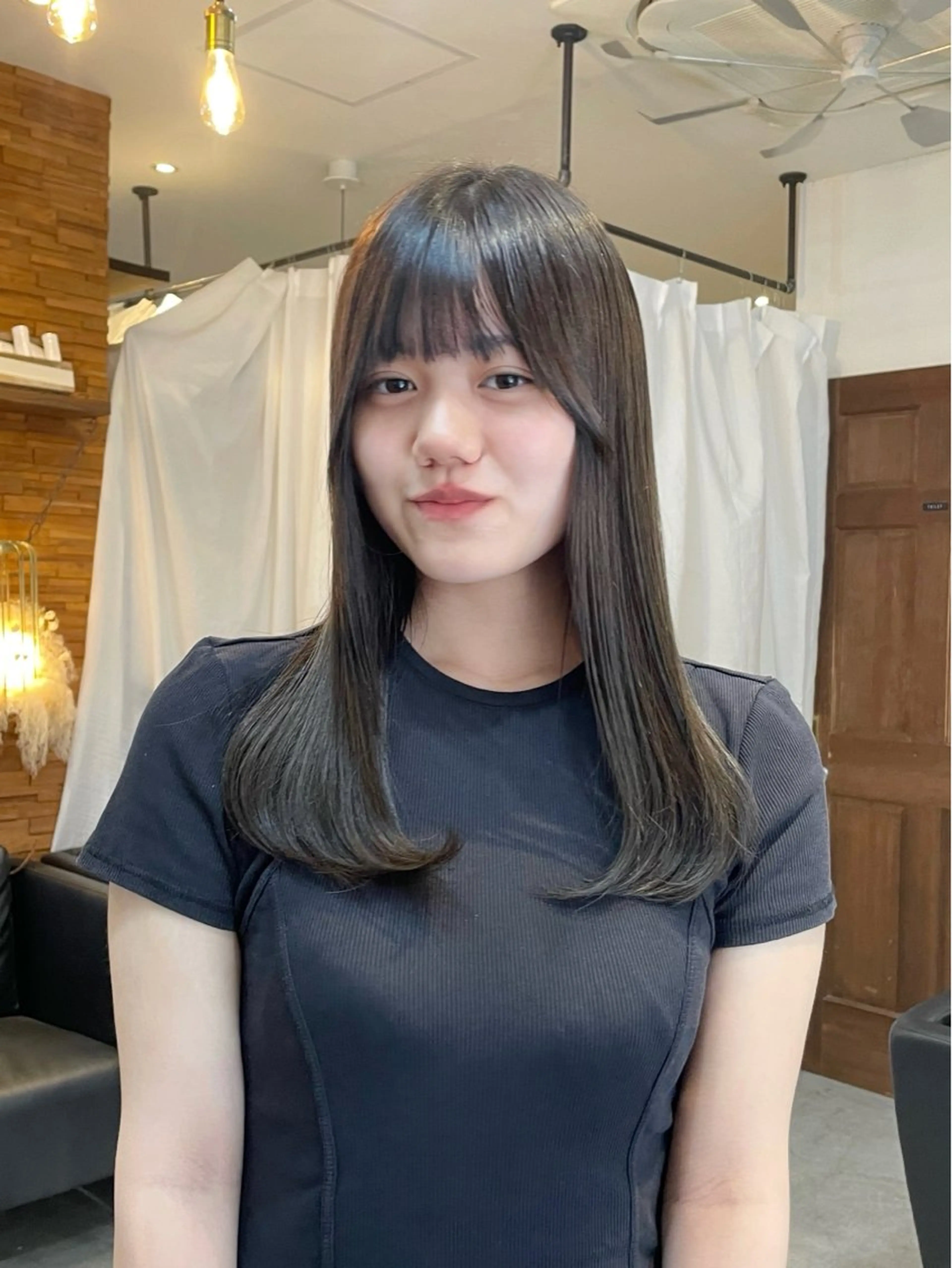 ミディアム 顔周りカット サイドバング 顔周りカット 🎀サヤカ🎀のヘアスタイル