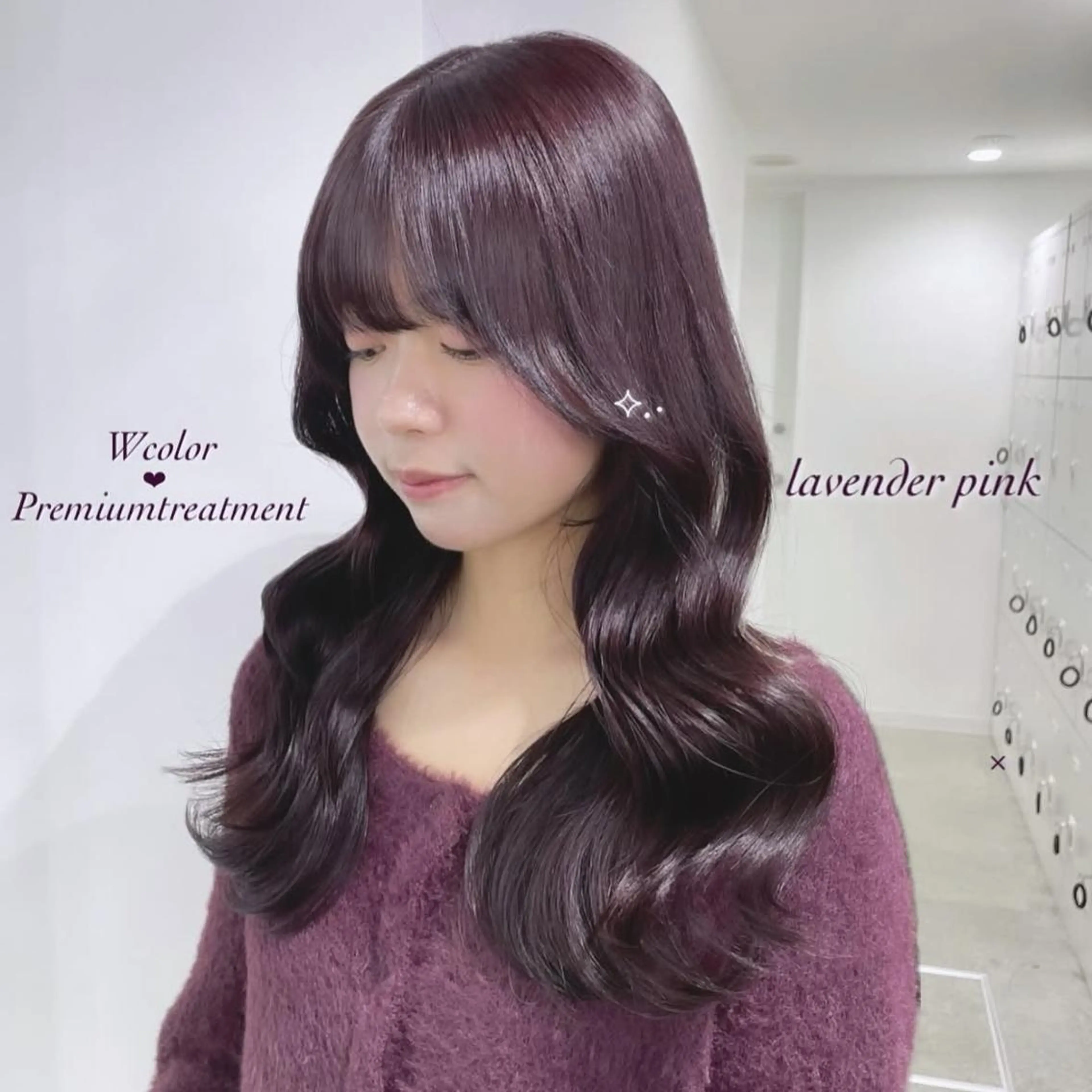 - ̗̀🎀期間限定🎀 ̖́-ガーリーさんにぴったりなカット🤍＋白玉効果抜群で盛れる🤍暖色ラベンダーカラー🤍の写真