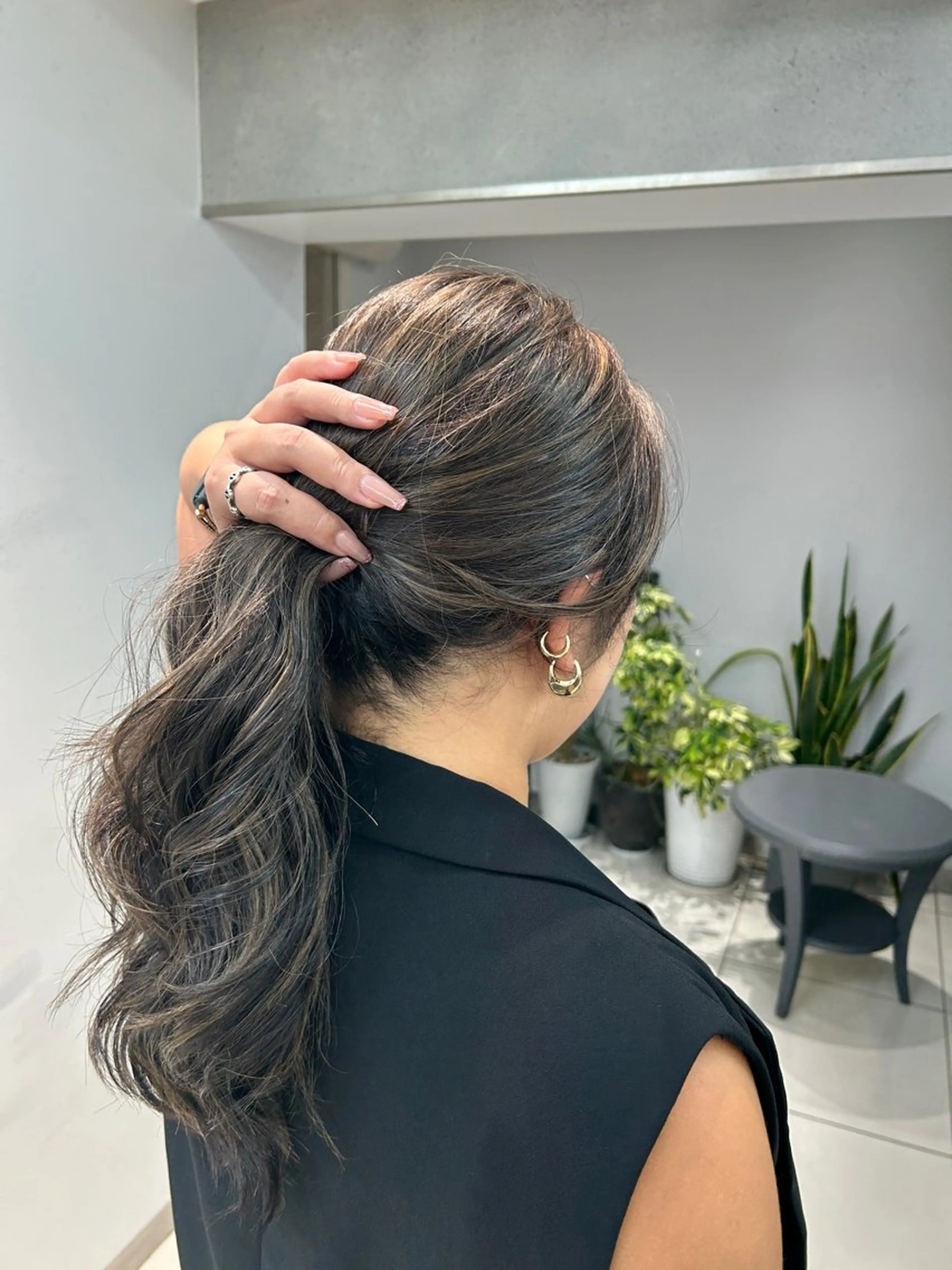 ロング ハイライト レイヤー×ツヤカラー 渋谷/kougaのヘアスタイル