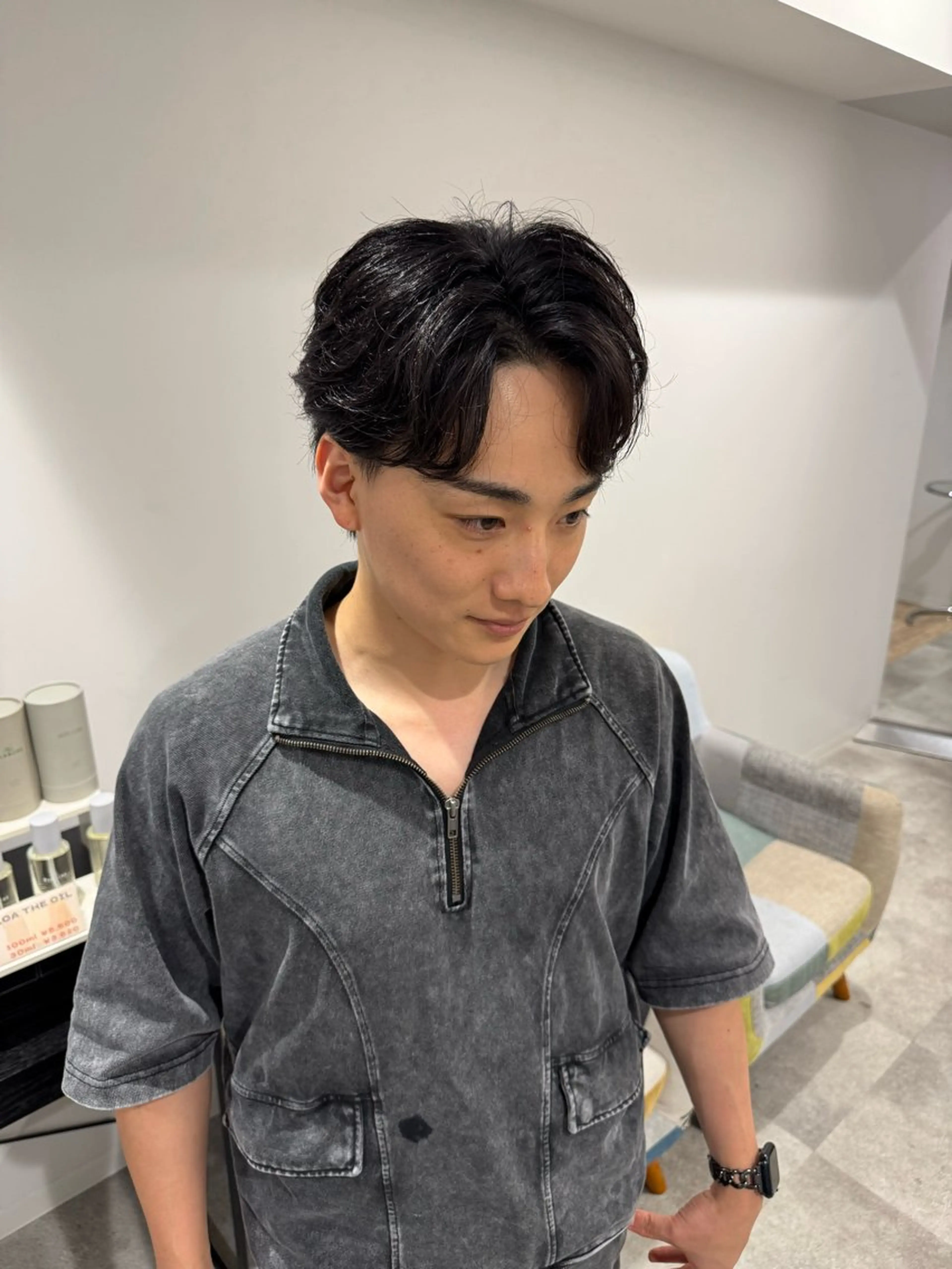 メンズ カット 大名/透明感カラー/ 中明度カラー/徹平のヘアスタイル