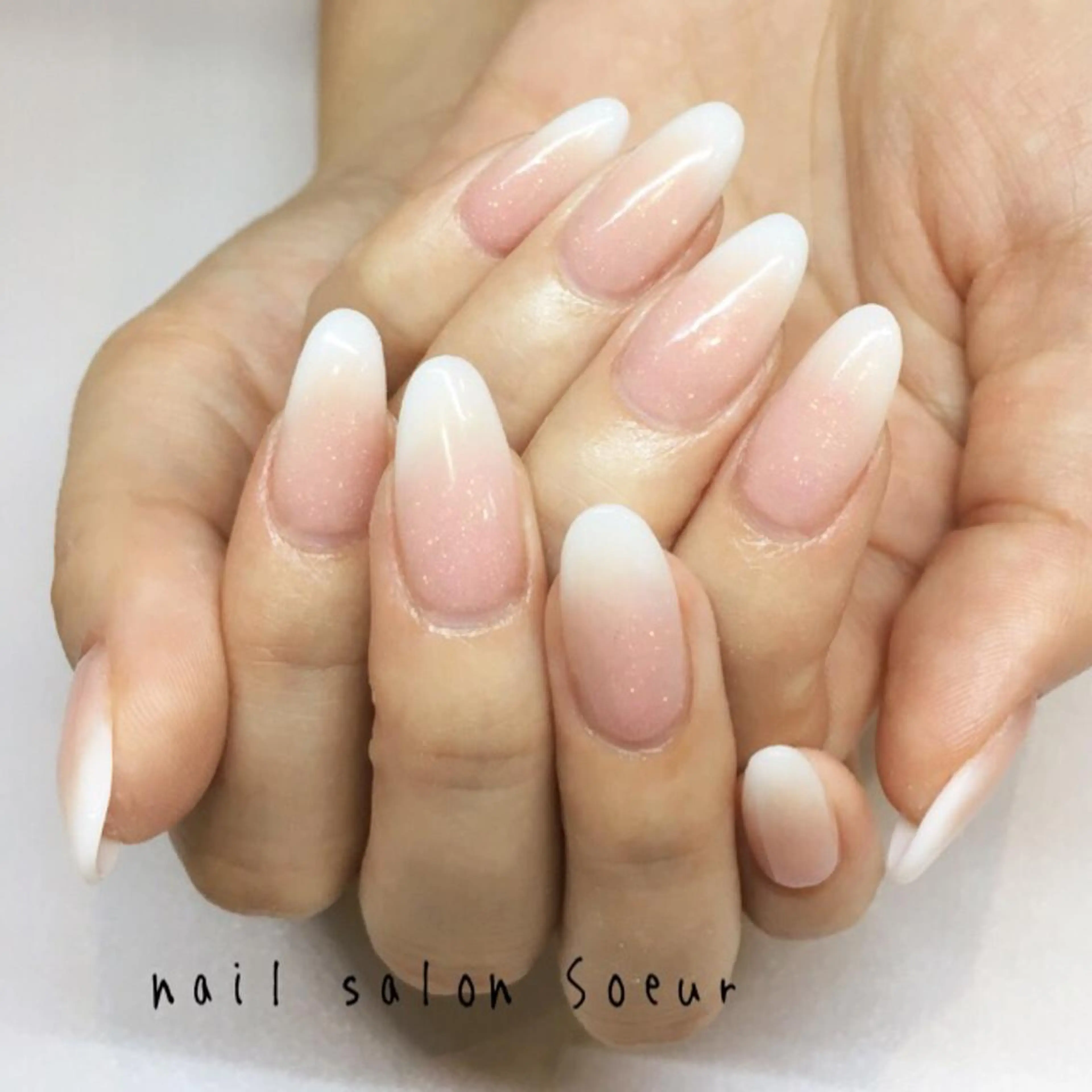 ネイル アートネイル グラデーション ラメ(グリッター) スカルプネイル ハンドネイル nail salon Soeurのネイルデザイン