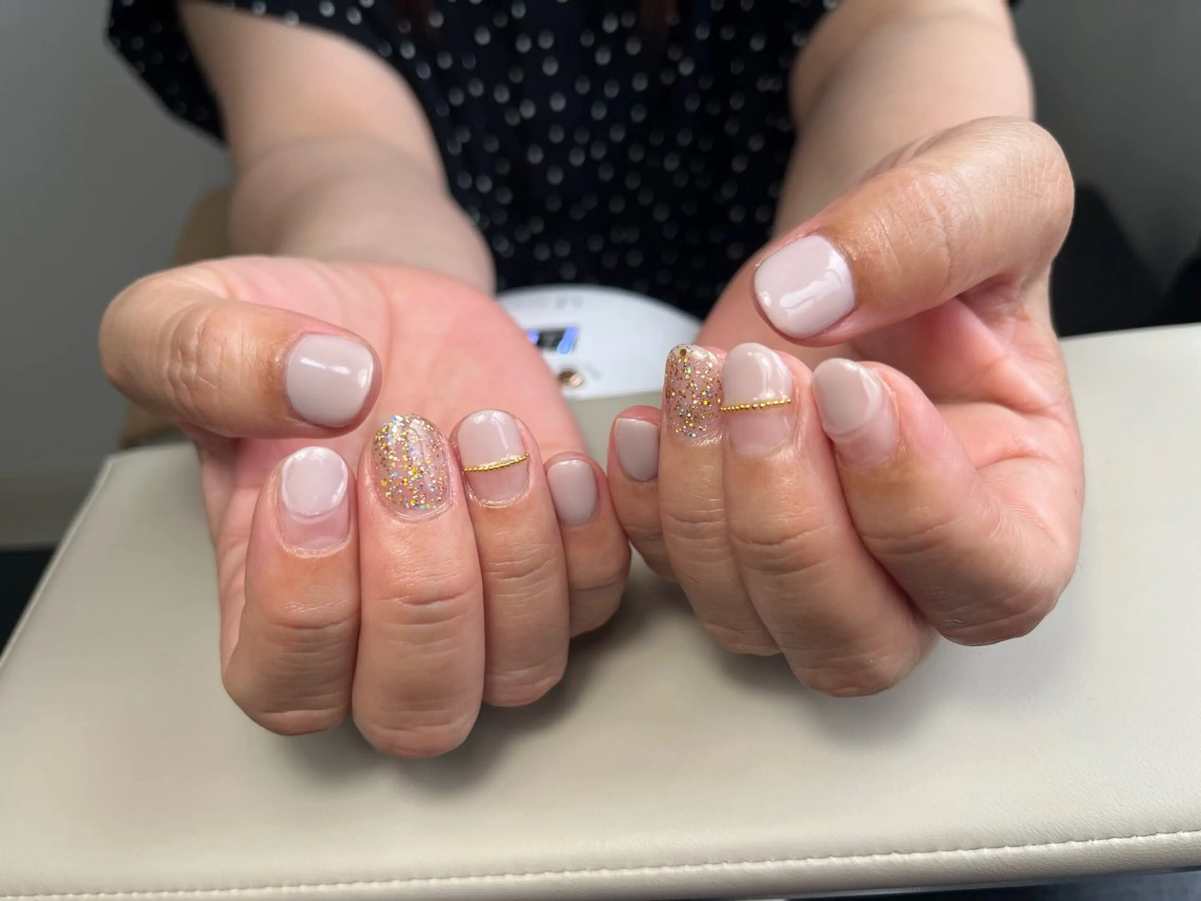 ネイル シンプルネイル HaneLab ꕤ︎︎·͜·のネイルデザイン