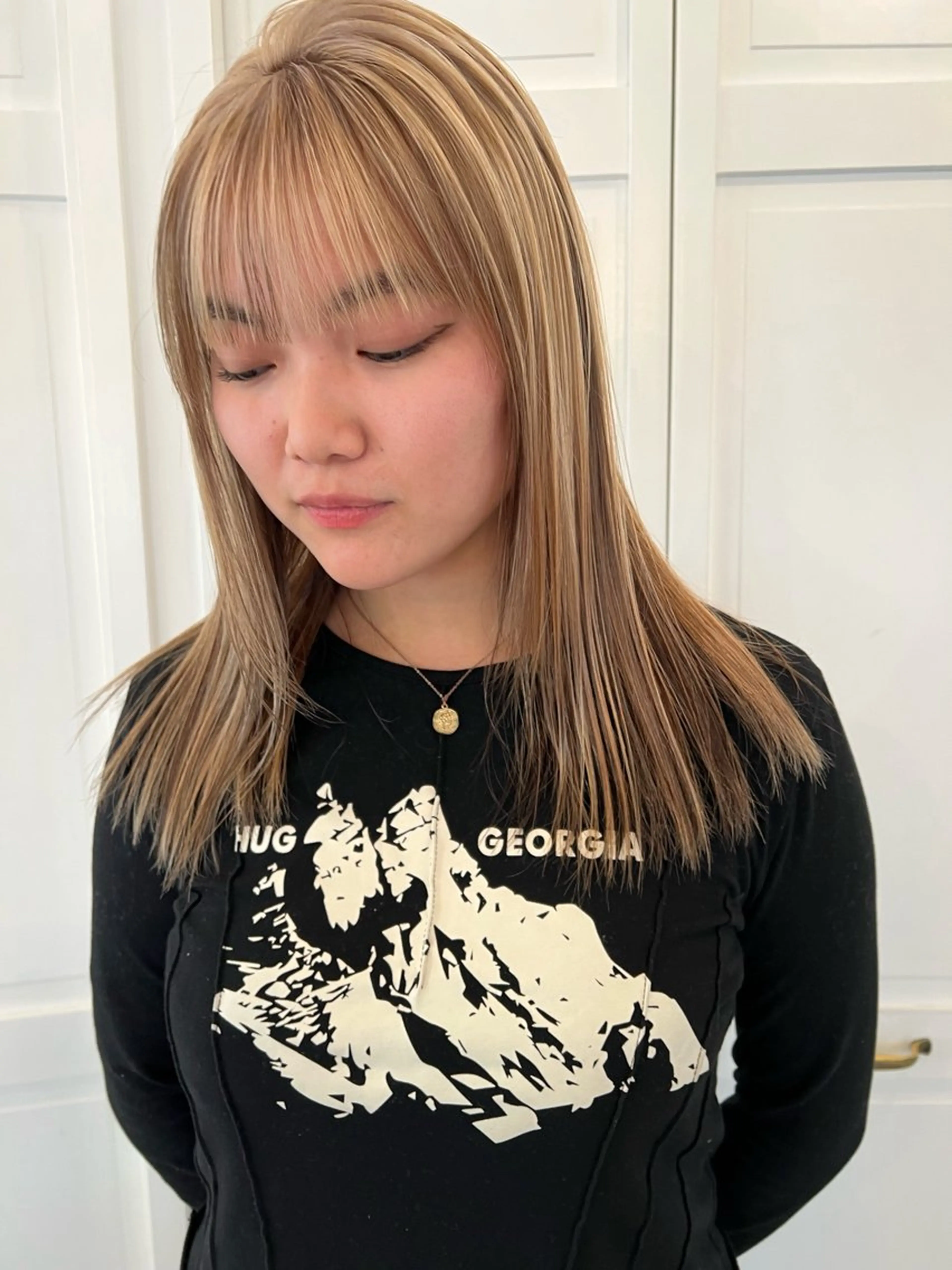 カラー カット ヘアカラー ブリーチカラー🎀 韓国風/寺門美優のヘアスタイル