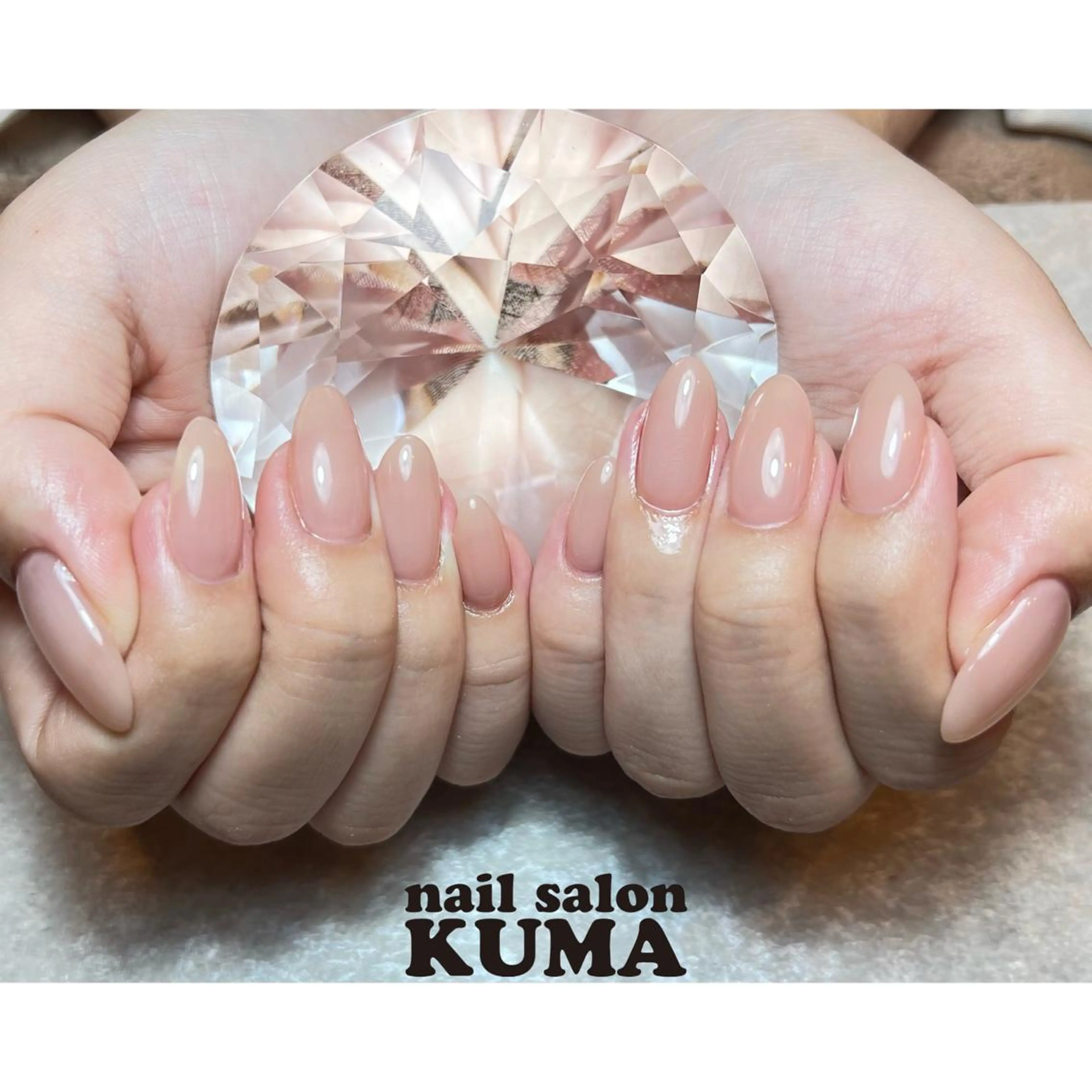 ネイル 長さ出し フレンチネイル ジェルネイル ガラスフレンチ 韓国ネイル ハンドネイル nailsalon KUMA所属・nailsalon KUMAのネイルデザイン