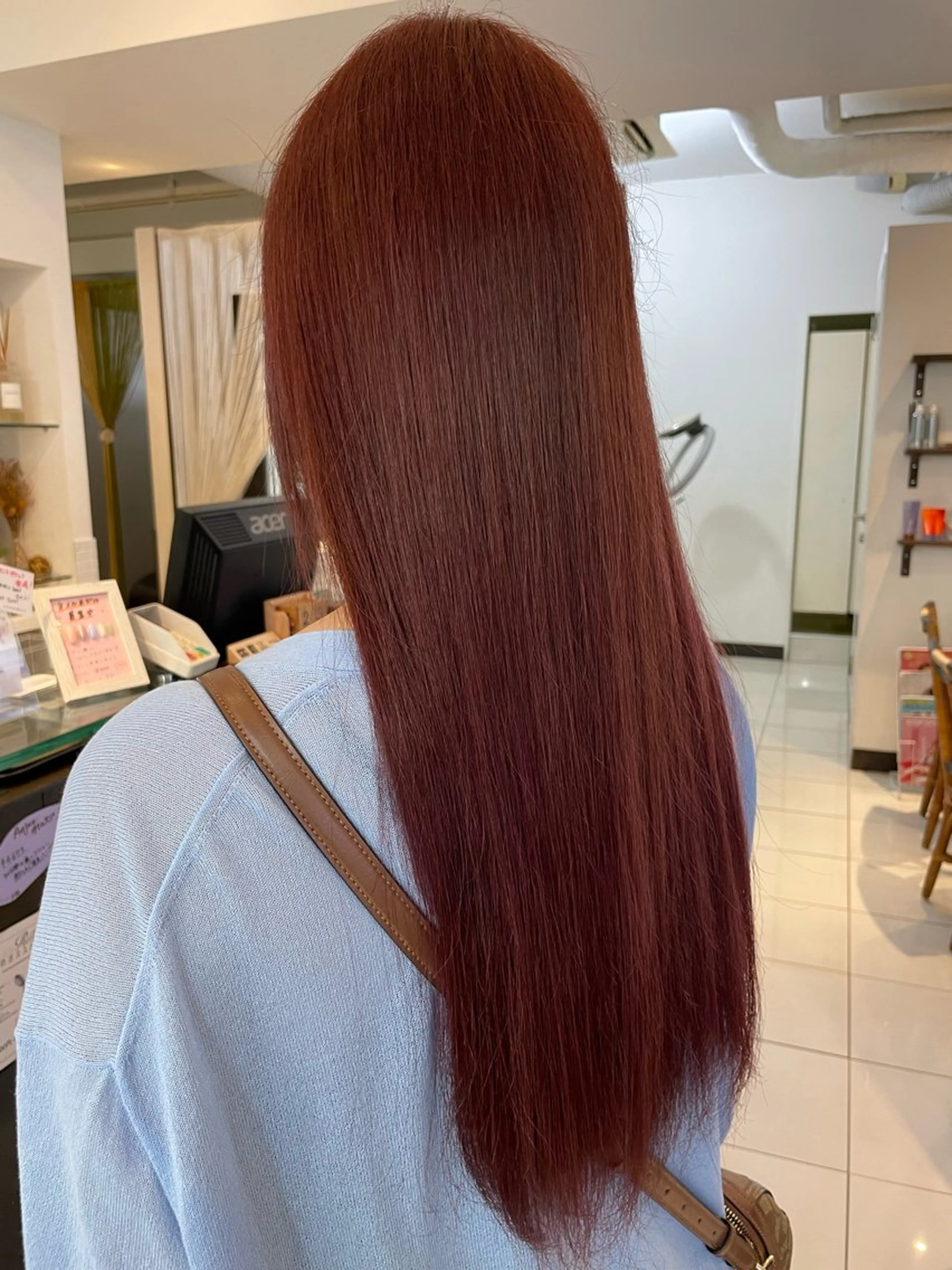 【🍒人気No.1 🍒】うる艶カラー+ 2stepヘアケアトリートメント☝🏻💗 ̖́-の写真