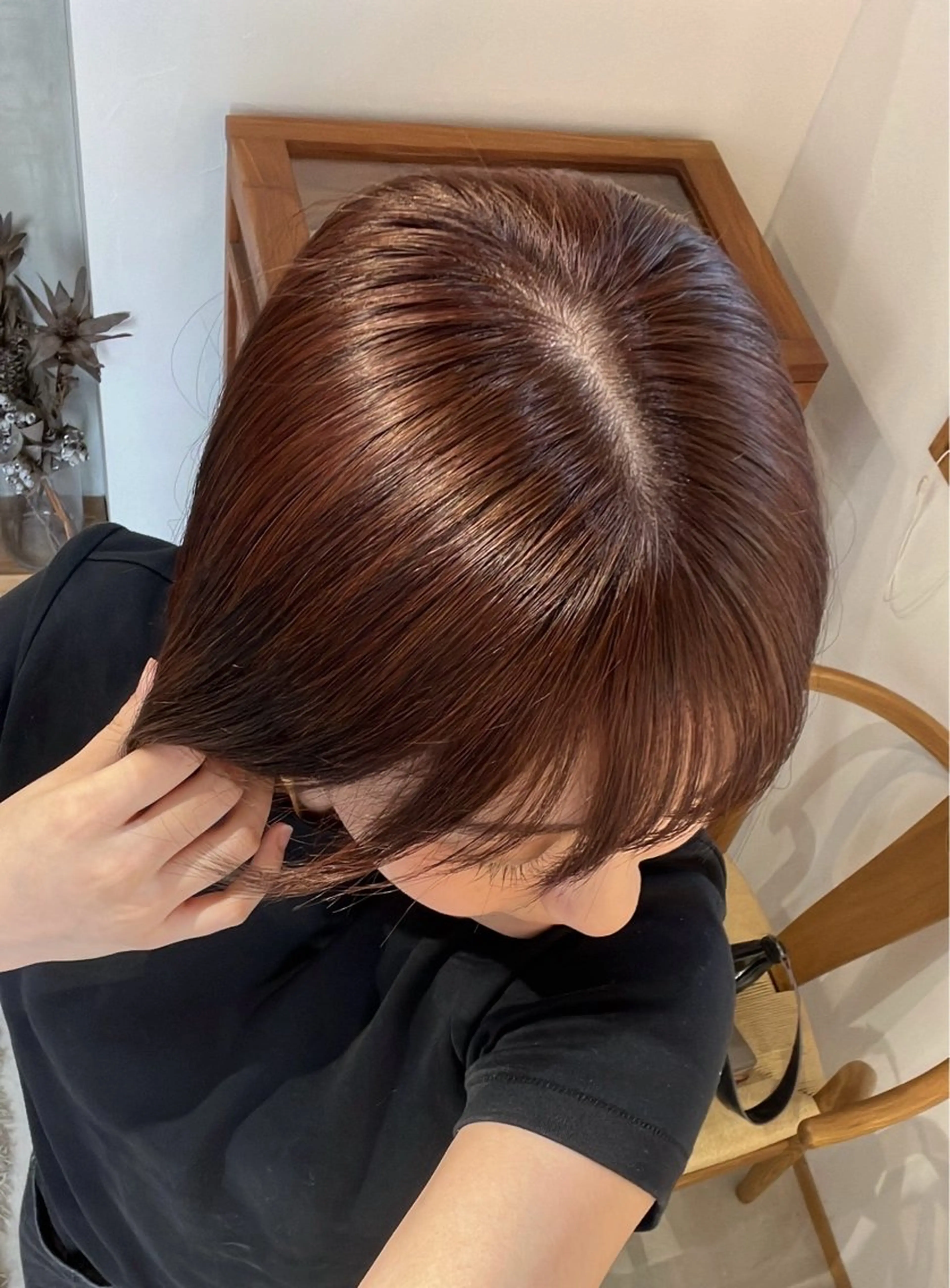 ショート カラー ブラウンカラー オレンジ オレンジブラウン ヘアカラー 野崎 唯華のヘアスタイル