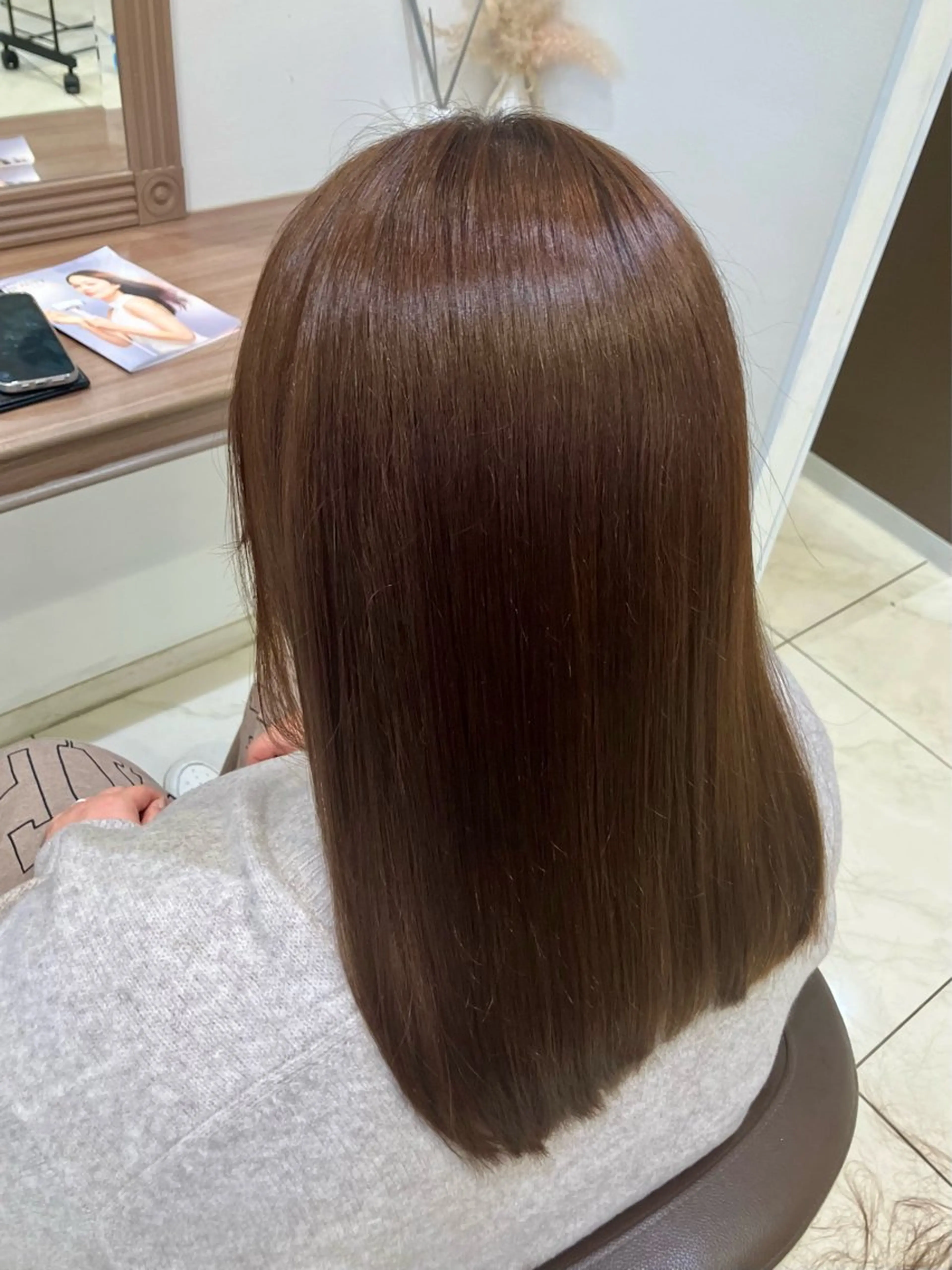 セミロング カラー ベージュカラー 🧡Ash 新杉田🧡山本のヘアスタイル