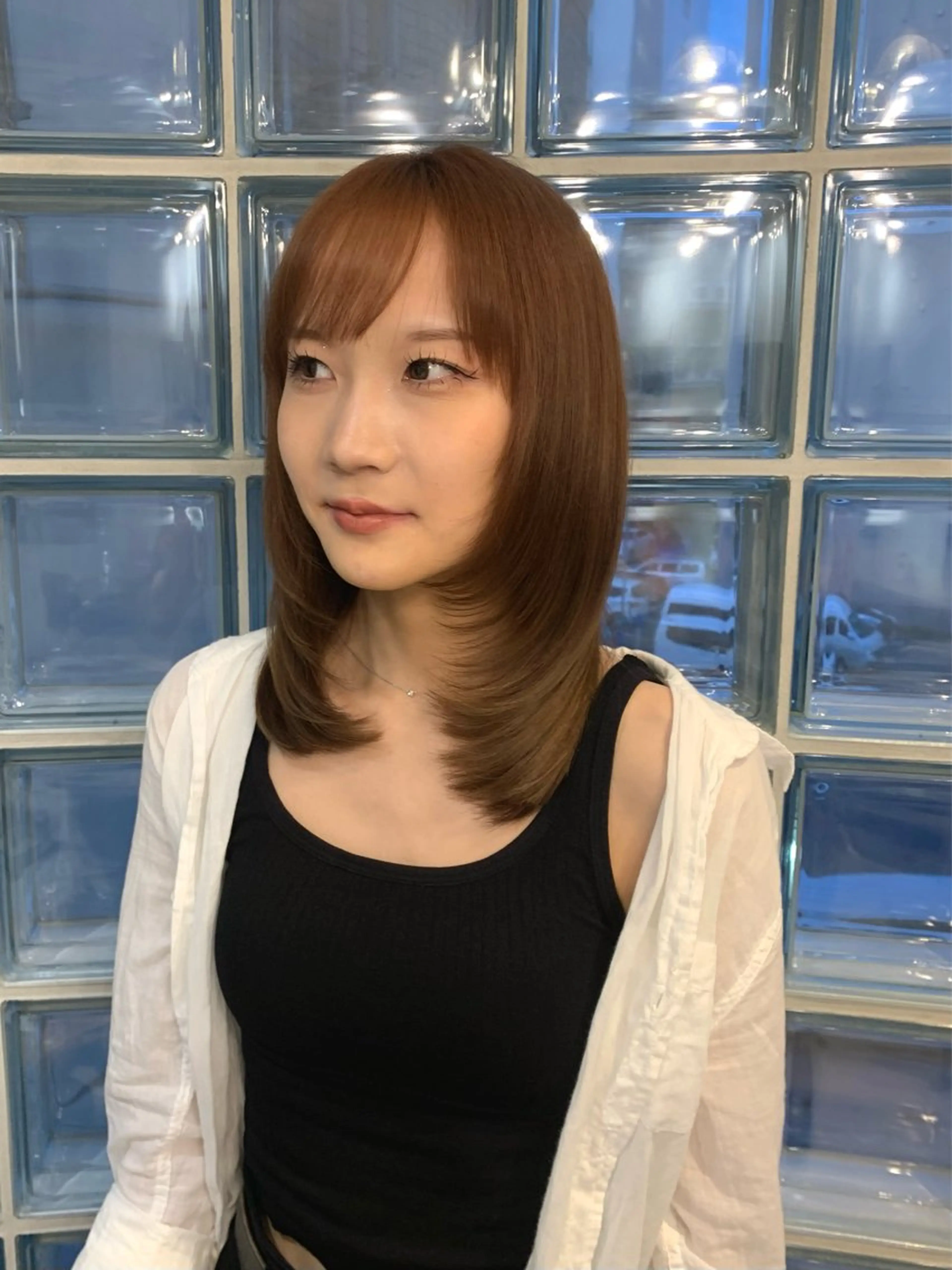 ミディアム カット クレハ :)のヘアスタイル