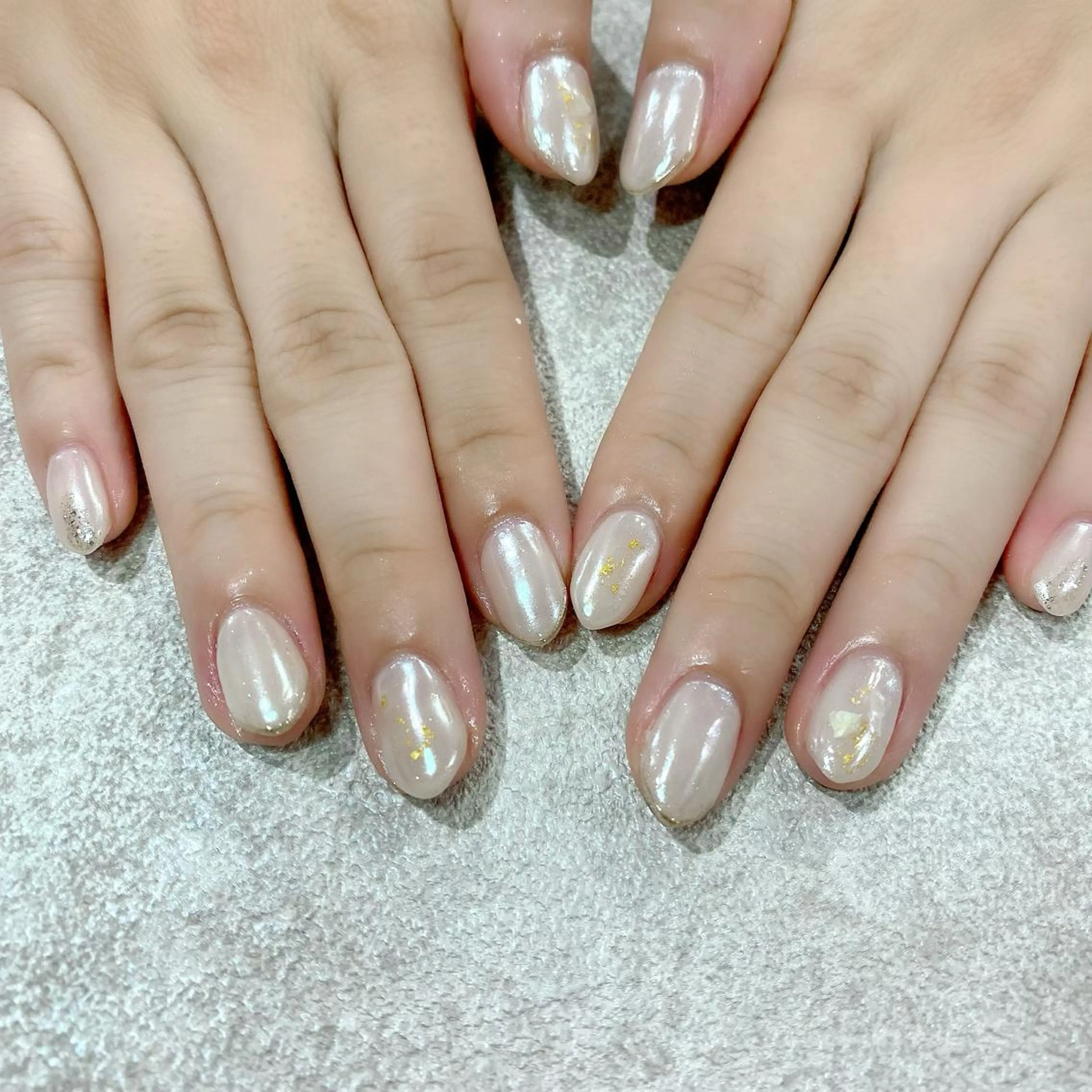 ネイル オーロラネイル ニュアンスネイル 冬ネイル ハンドネイル Salon Ｋのネイルデザイン