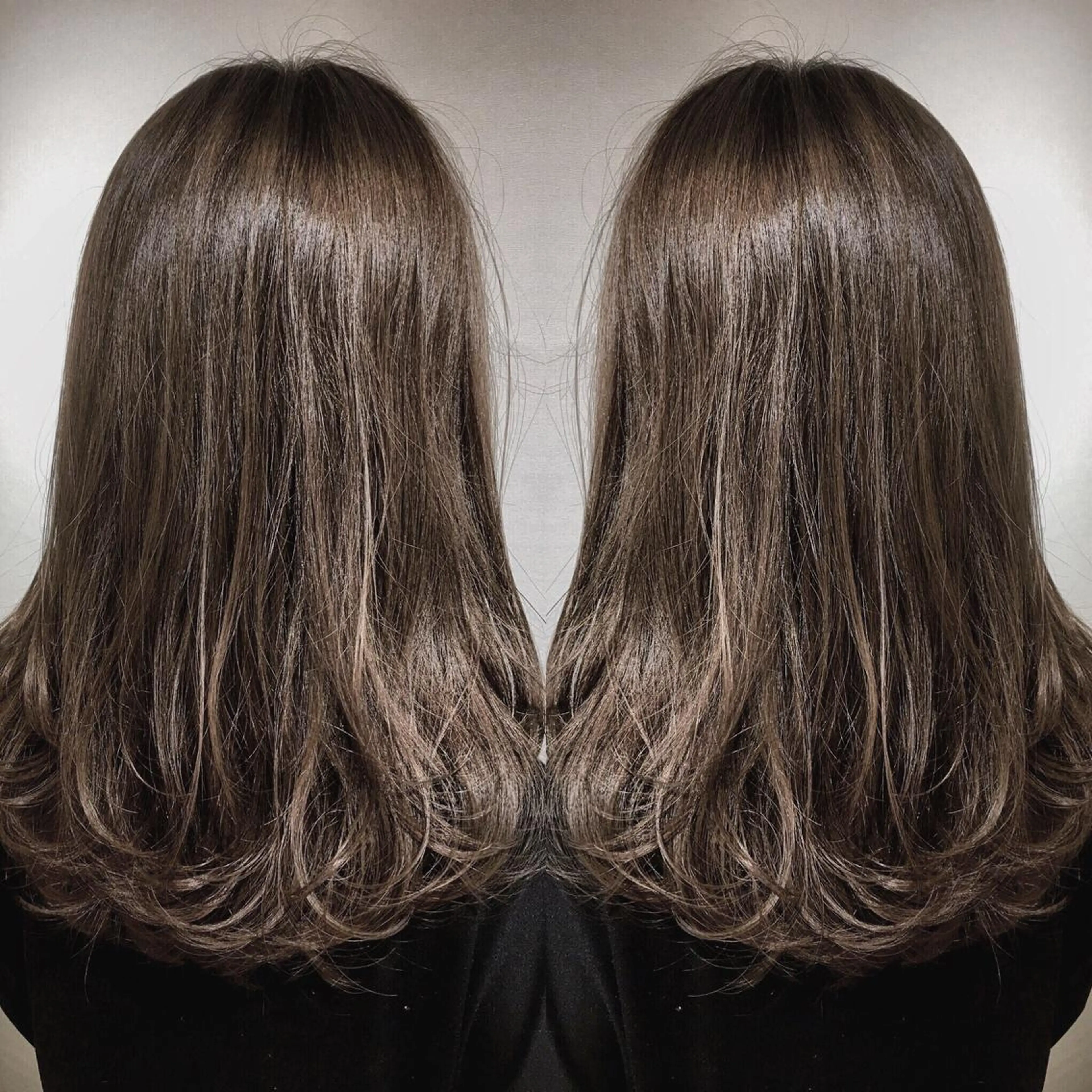 ミディアム box mico. mutsumiのヘアスタイル