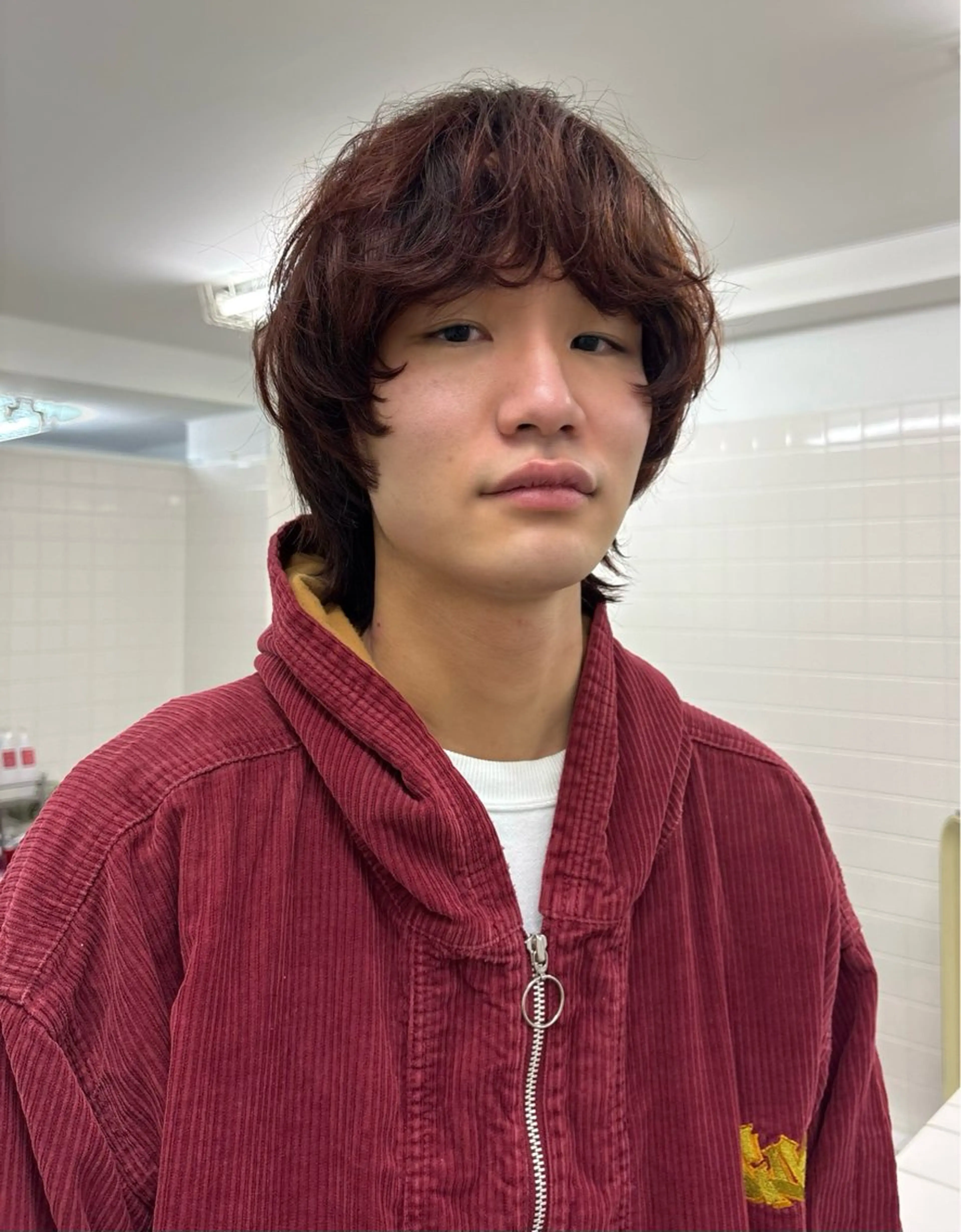 パーマ メンズ オト/レイヤー/ Wカラー/メンズのヘアスタイル