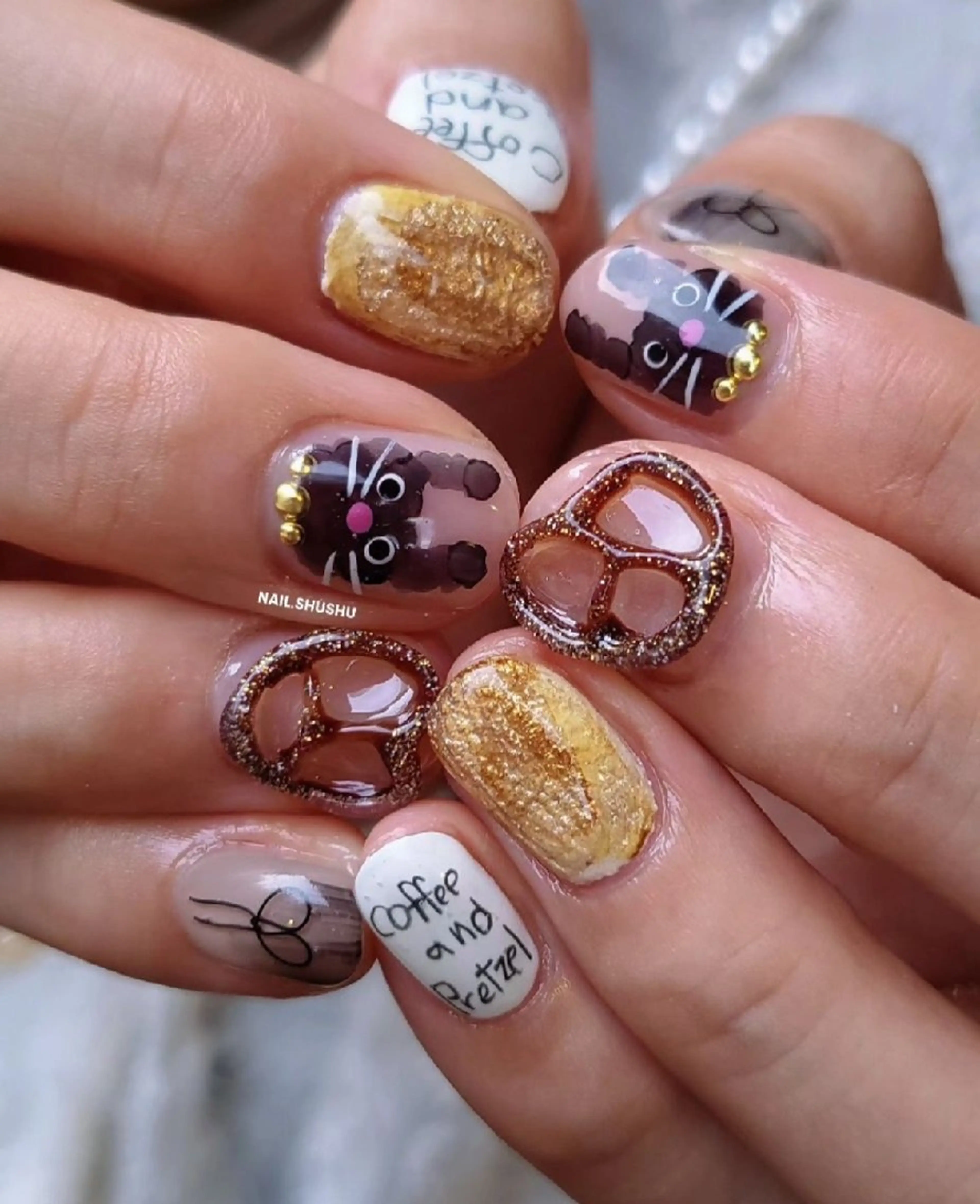 ネイル ハンドネイル 3dパーツ/流行り 👧shushu❤️のネイルデザイン