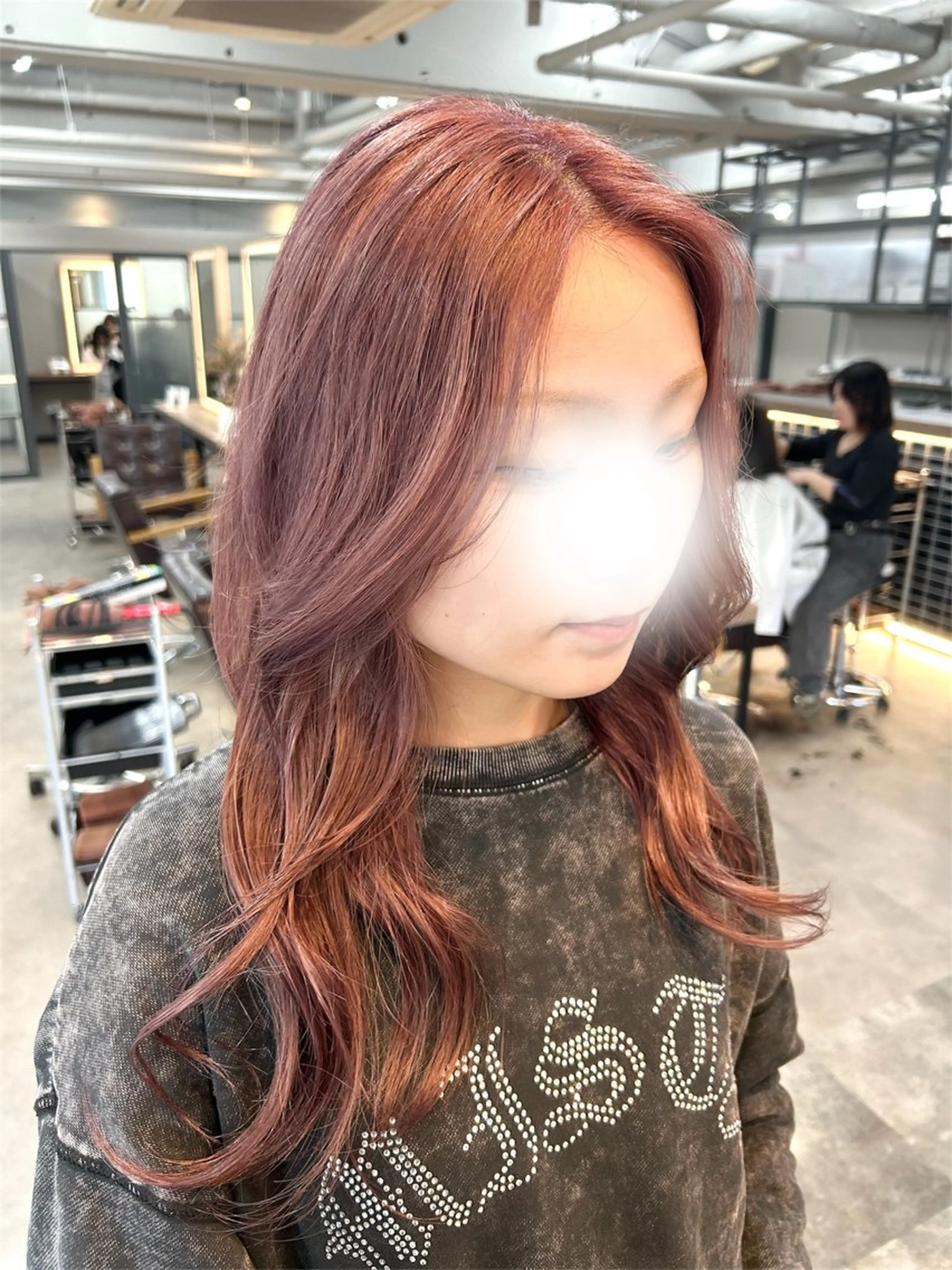 ロング カラー ブリーチ ラベンダーカラー ピンクカラー ピンクラベンダー 髪質改善/赤みなし 透明感/ririkaのヘアスタイル