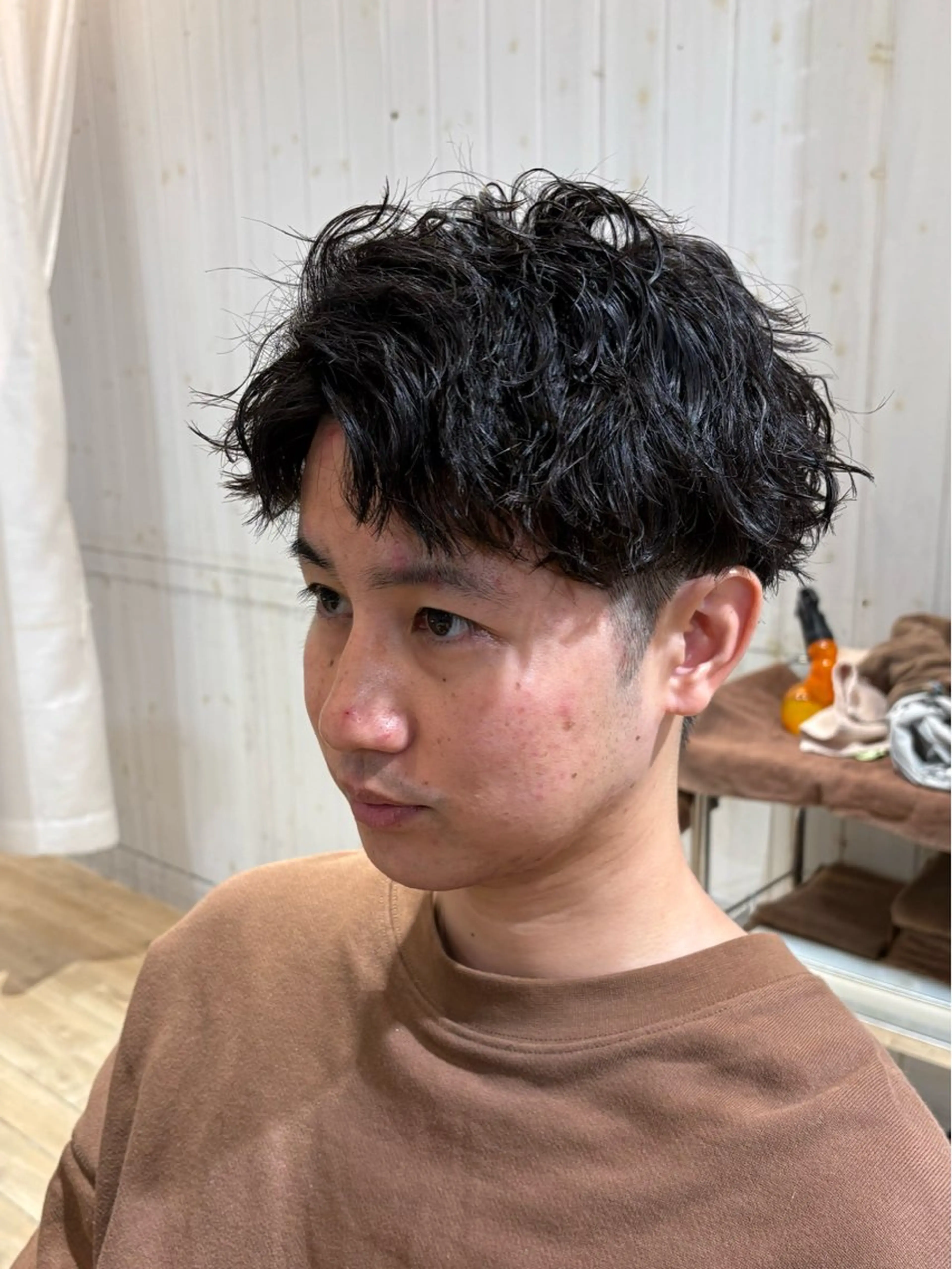 パーマ メンズ カット パーマ メンズカット/センタ ーパート /マミヤのヘアスタイル