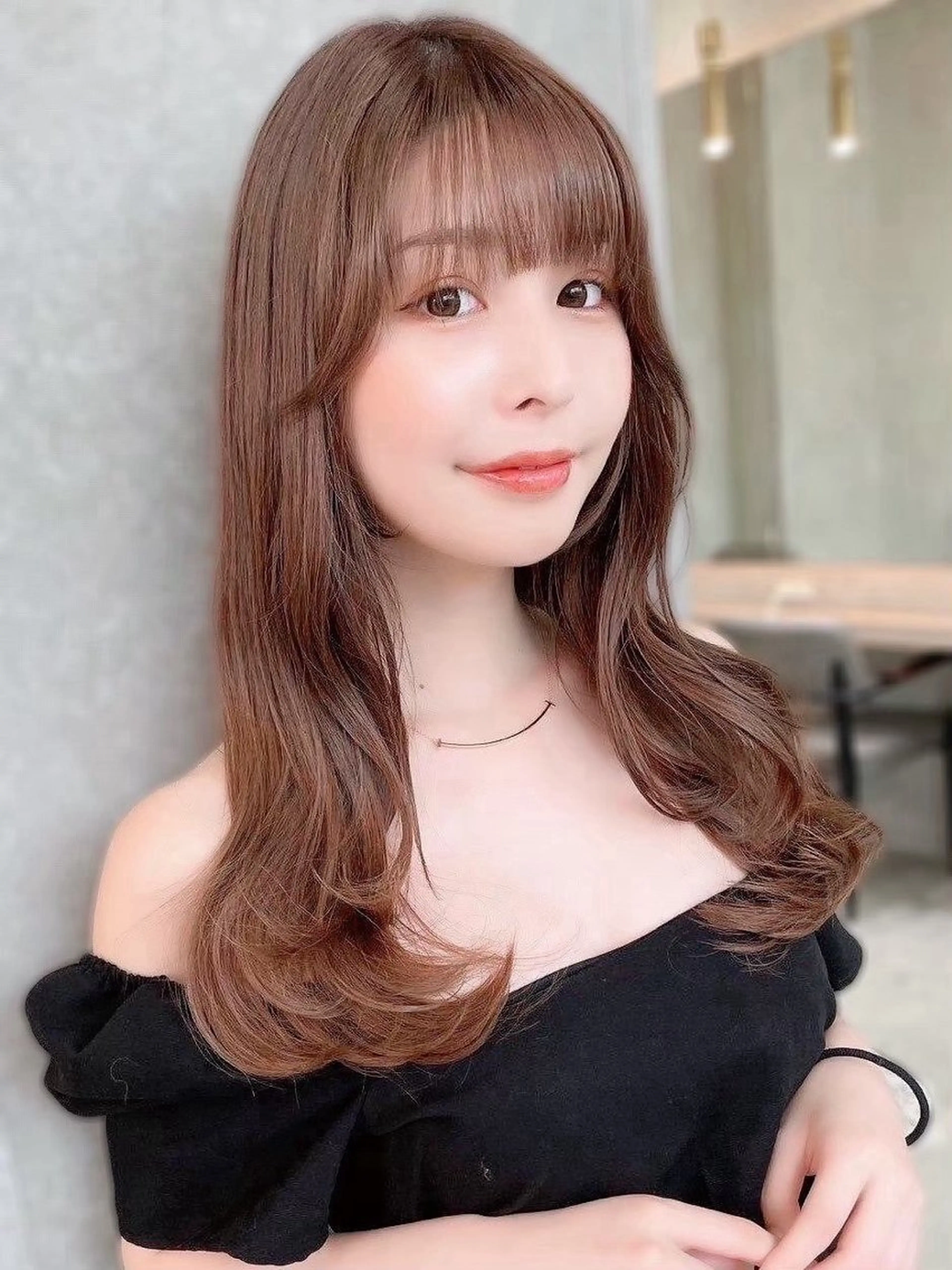 セミロング レイヤーカット カット ヘアカラー トリートメント 宍戸 崇人のヘアスタイル