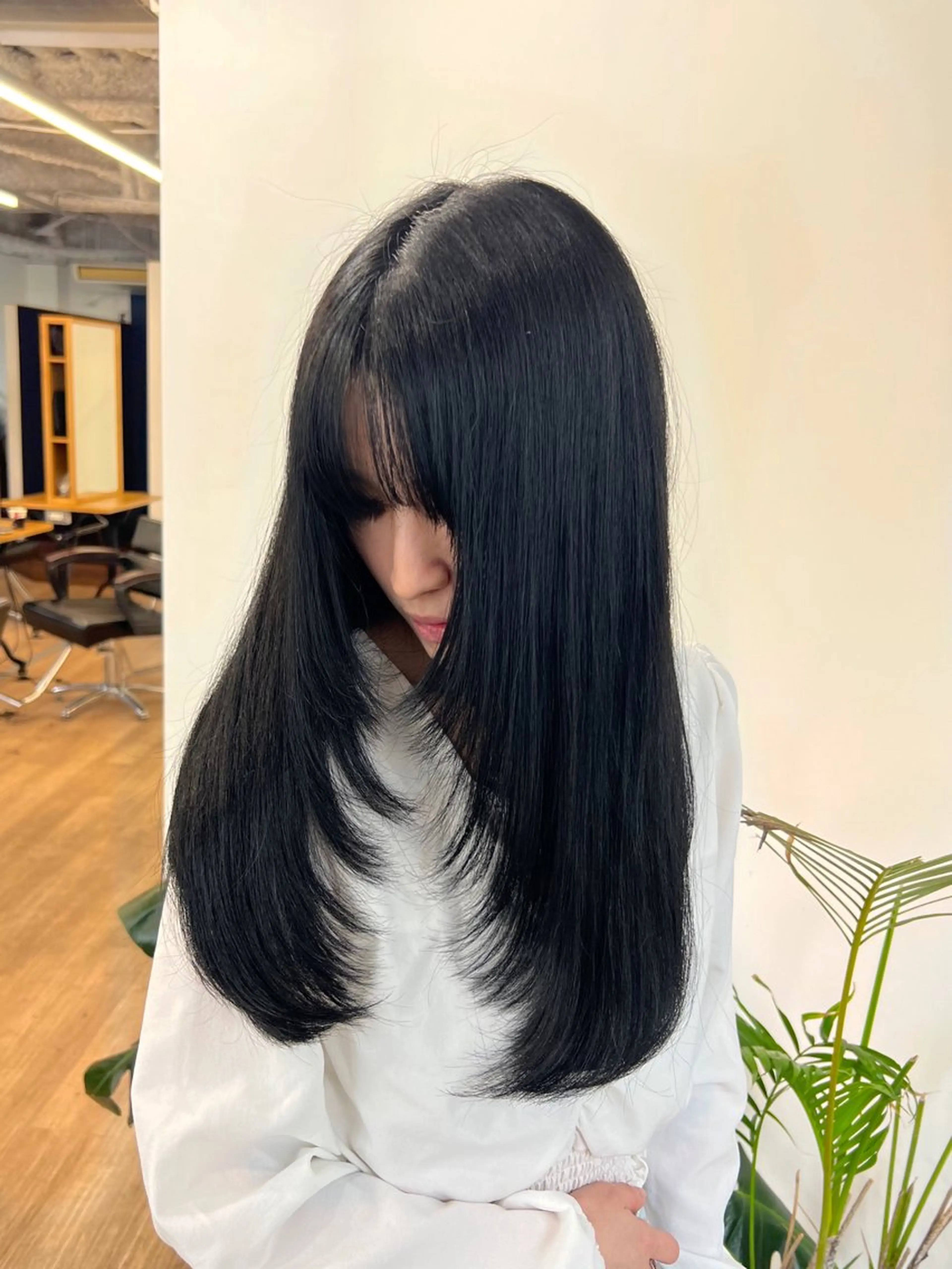 ロング カラー 韓国風ヘア 似合わせカット 小顔カット カット ヘアカラー トリートメント 韓国×髪質改善💊 似合わせ/武田涼のヘアスタイル