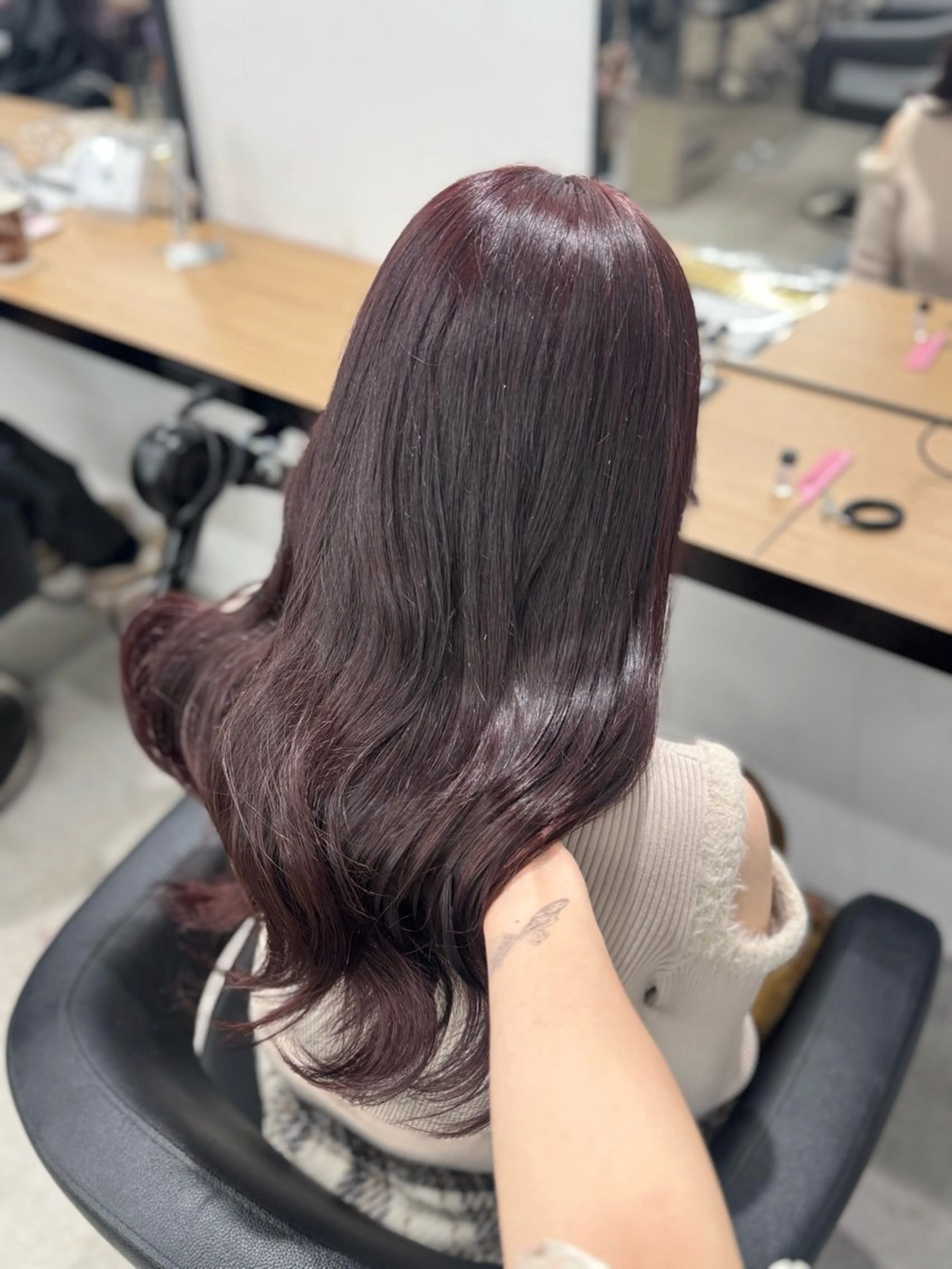 ロング カラー ヘアアレンジ ヘアカラー トリートメント ヘッドスパ ヘアセット 🤍淡色ピンク&ラベ ンダーYUKI🤍のヘアスタイル
