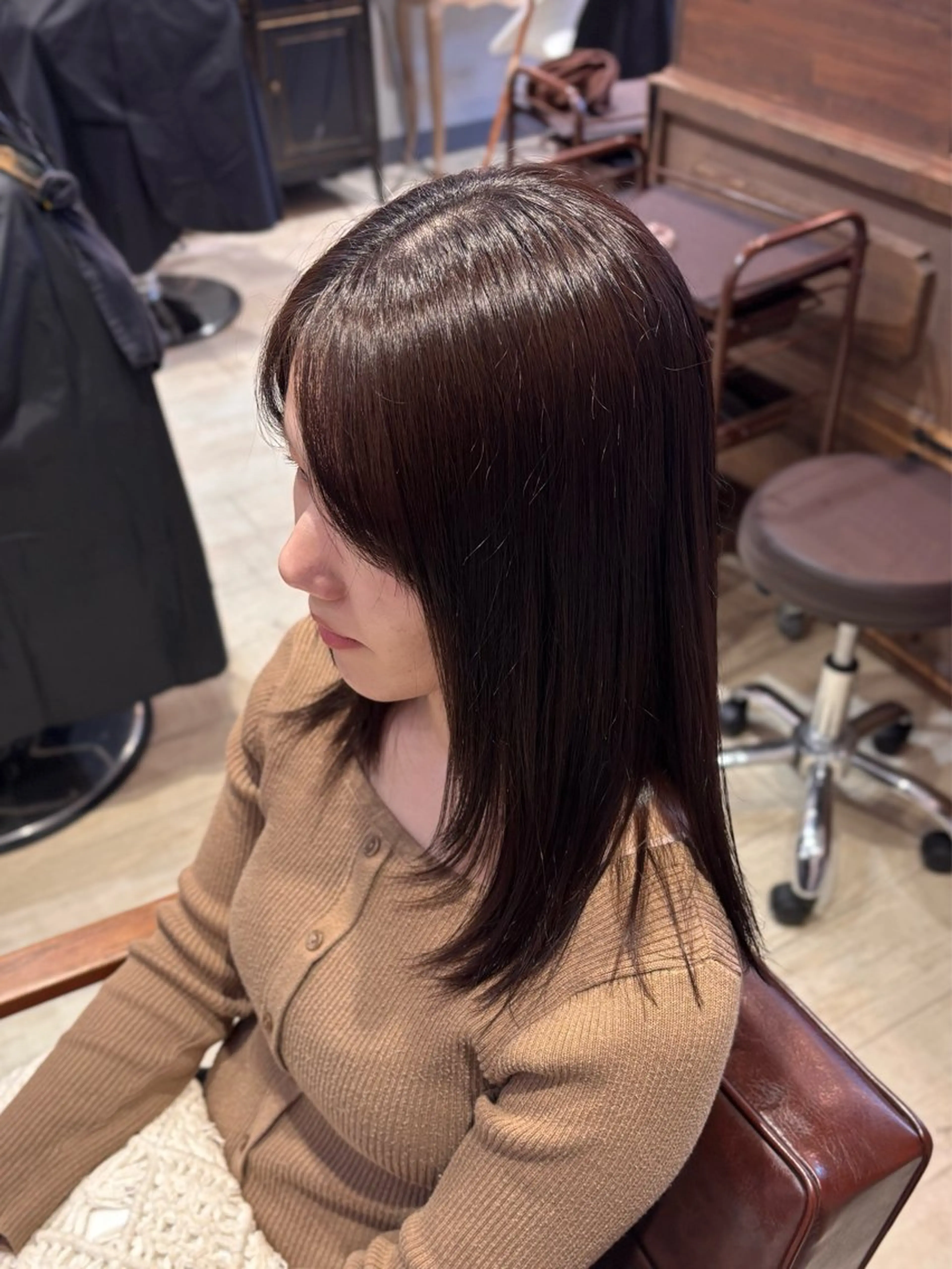 ミディアム 🌱なゆみ🌱透明感 /ナチュラル/高宮のヘアスタイル