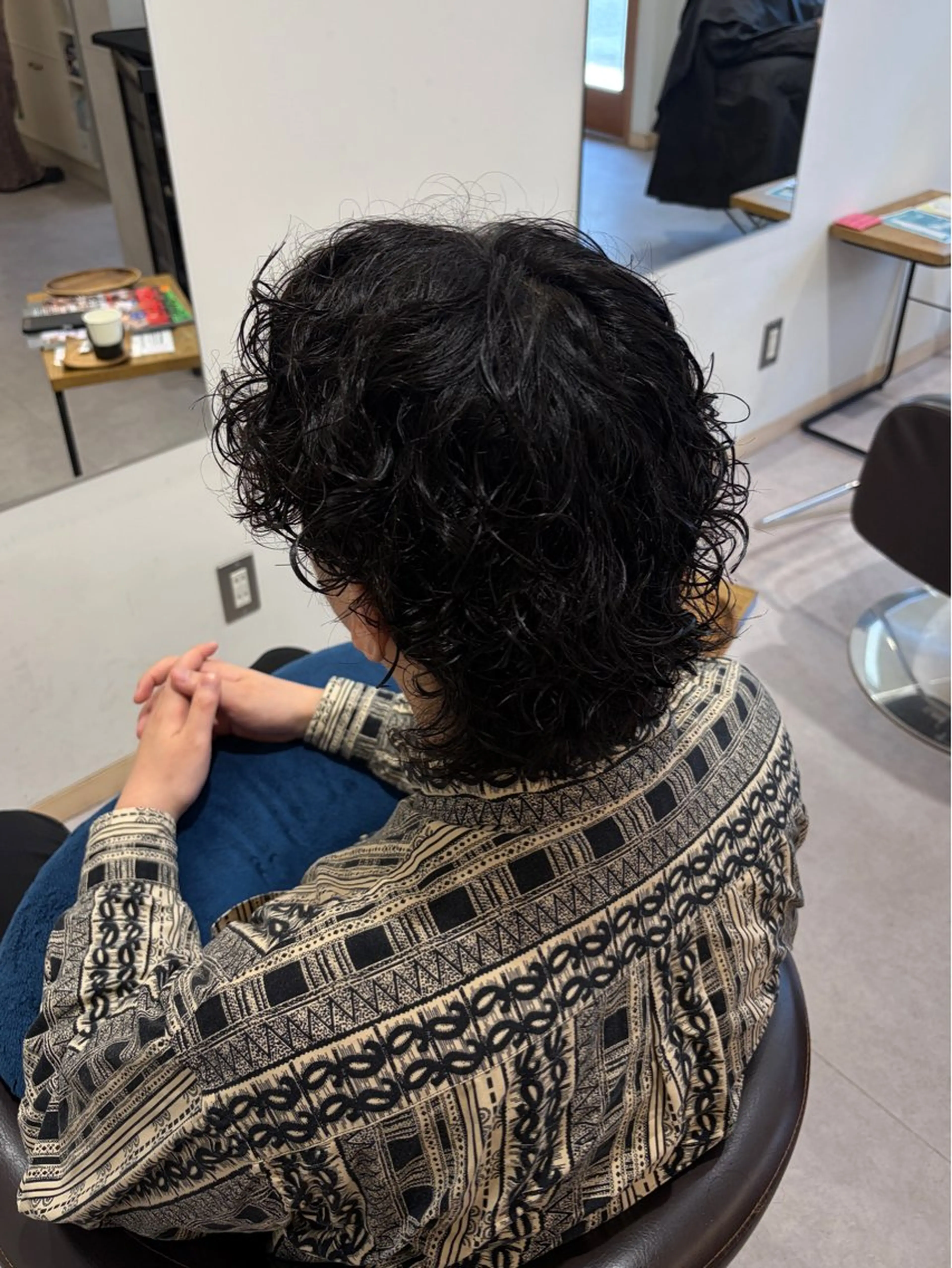 パーマ メンズ カット パーマ 荒井 茉凜のヘアスタイル